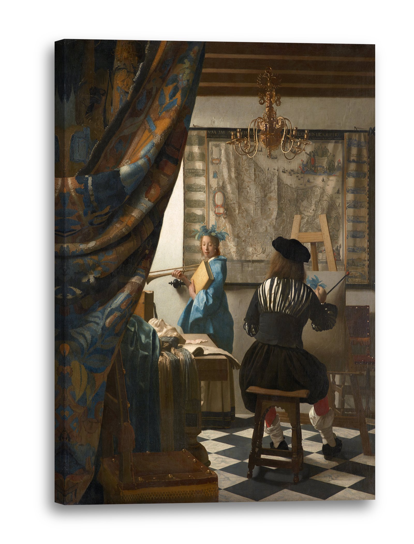 Printed Paintings Canvas Print (60X80cm): Jan Vermeer - The Allegory Of Painting (1666/1668)