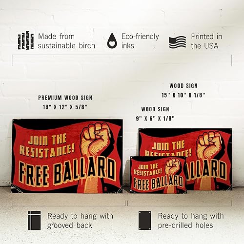 Miniatura 6 de Ballard gratis. (madera Letrero De Pared, decoración de la pared listo para colgar)