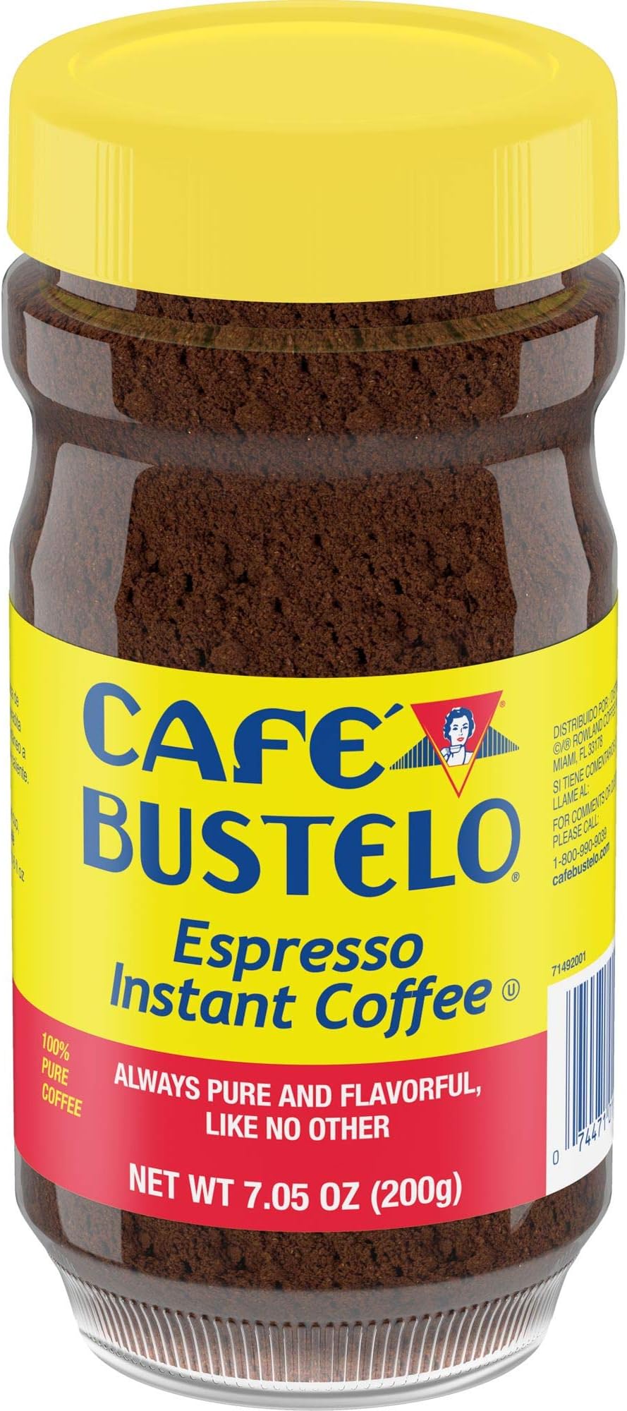 Cafรฉ Bustelo Coffee Espresso Style Instant Coffee, 7.05 Ounces