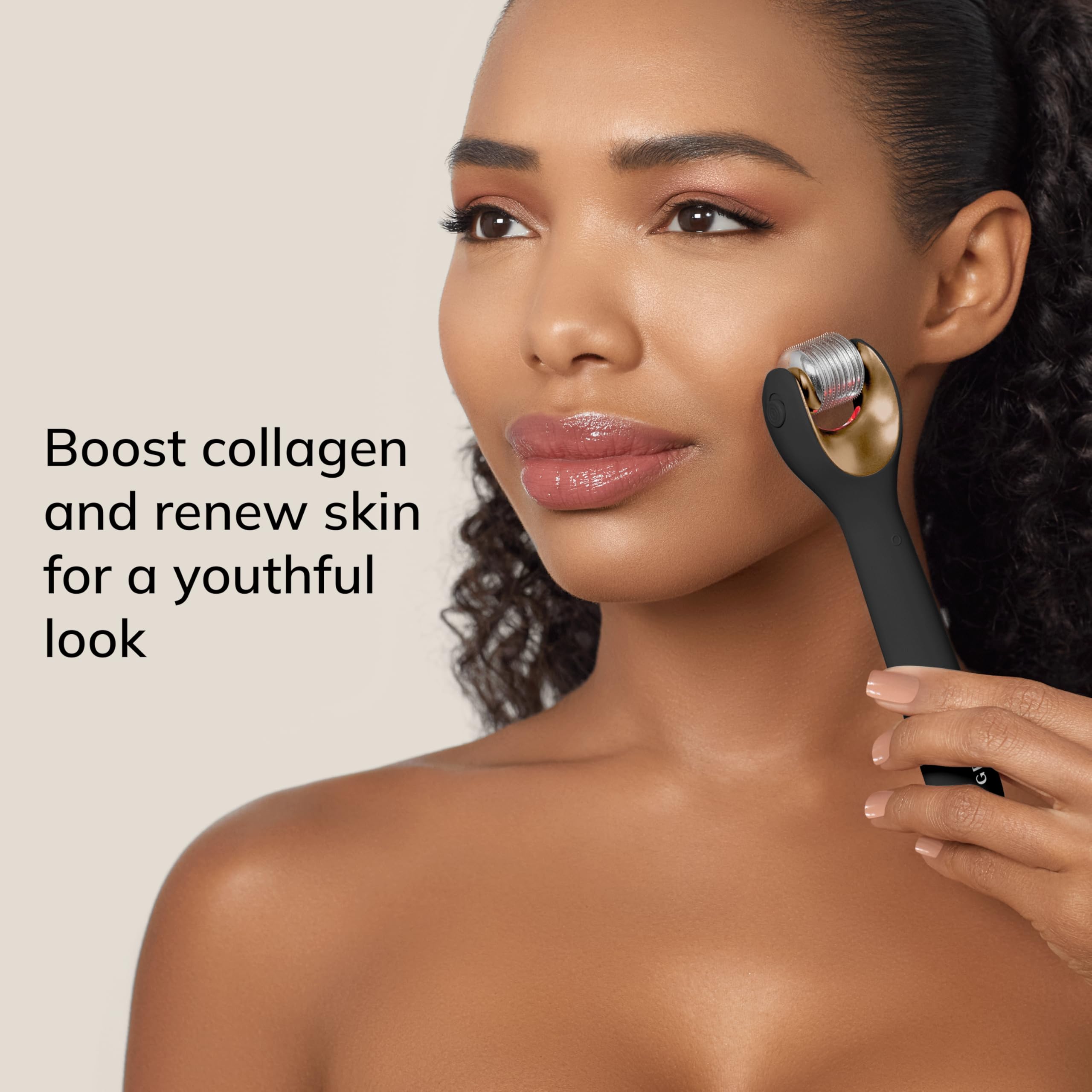 GESKE | Roller viso microaghi SmartAppGuided™ | 9 in 1 | Con quarzo rosa | Microaghi | Dispositivo microneedling professionale | Roller con microaghi | Roller viso | Roller per microneedling