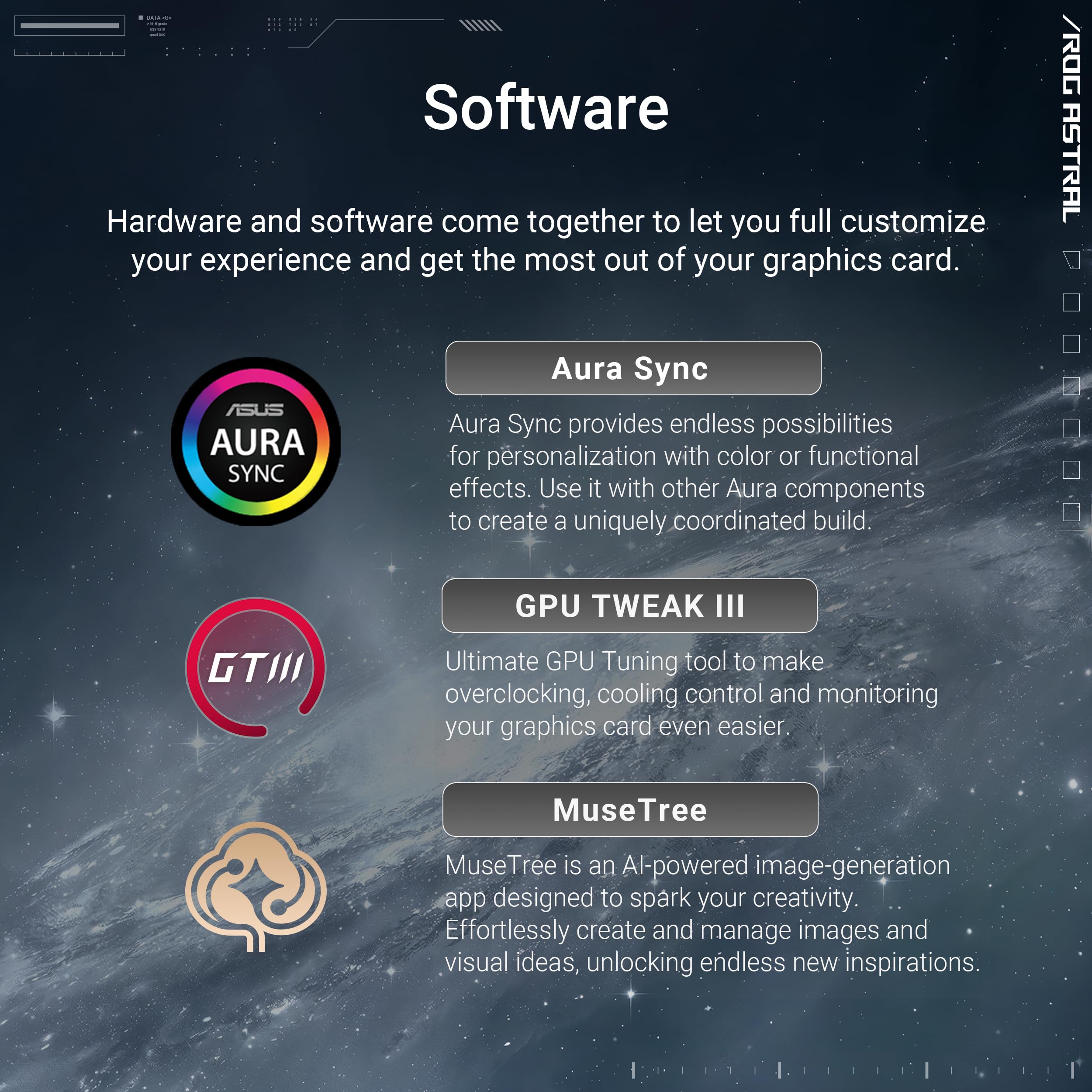 ASUS ROG Astral GeForce RTX 5080 16GB GDDR7 OC Edition (Blanc) – Carte Graphique Gaming (PCIe 5.0, HDMI, Display 2.1, 3.8 Slot, 4 Ventilateurs axiaux, Pad Thermique GPU)