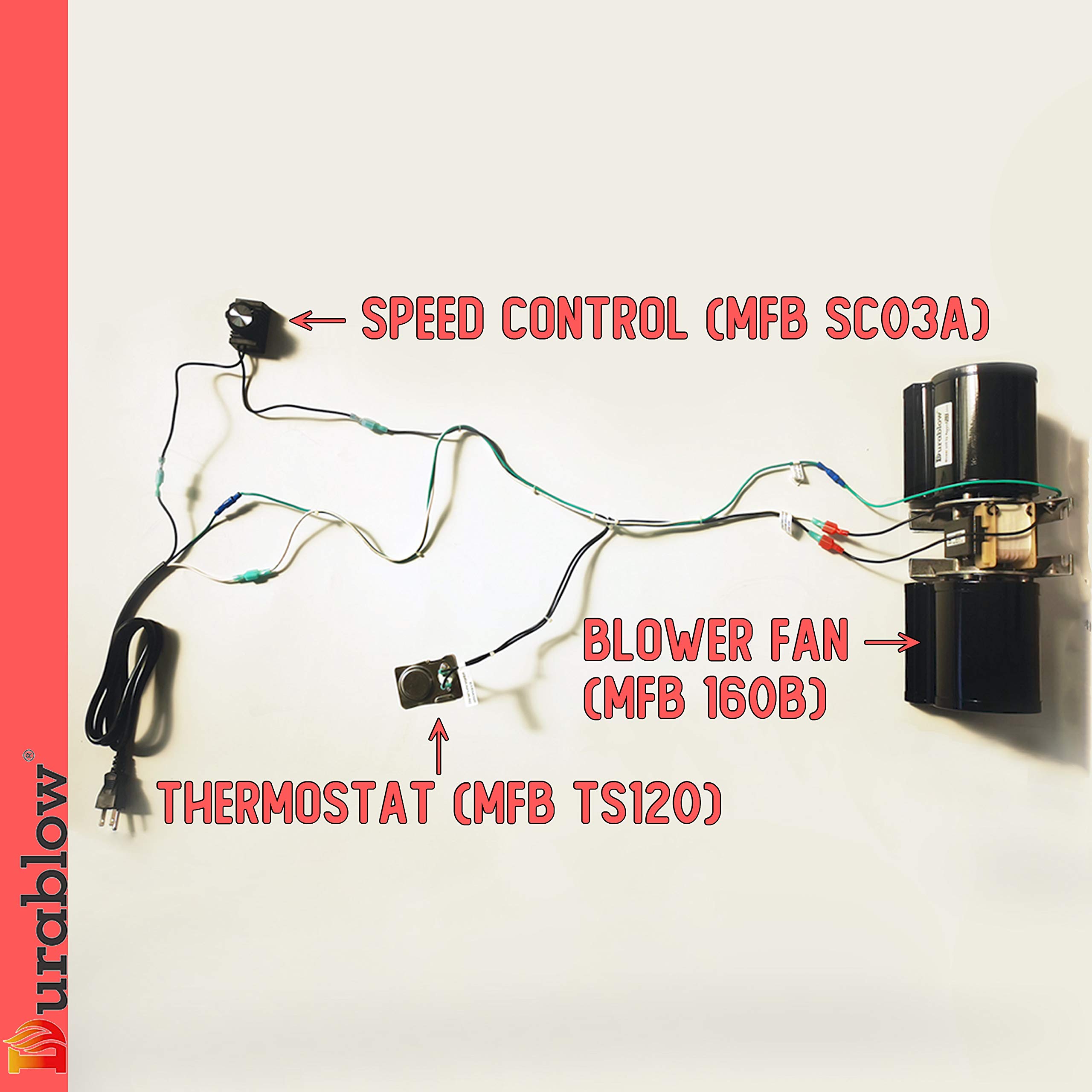 Durablow MFB 160B GFK160 Fireplace Stove Blower Kit for Lennox