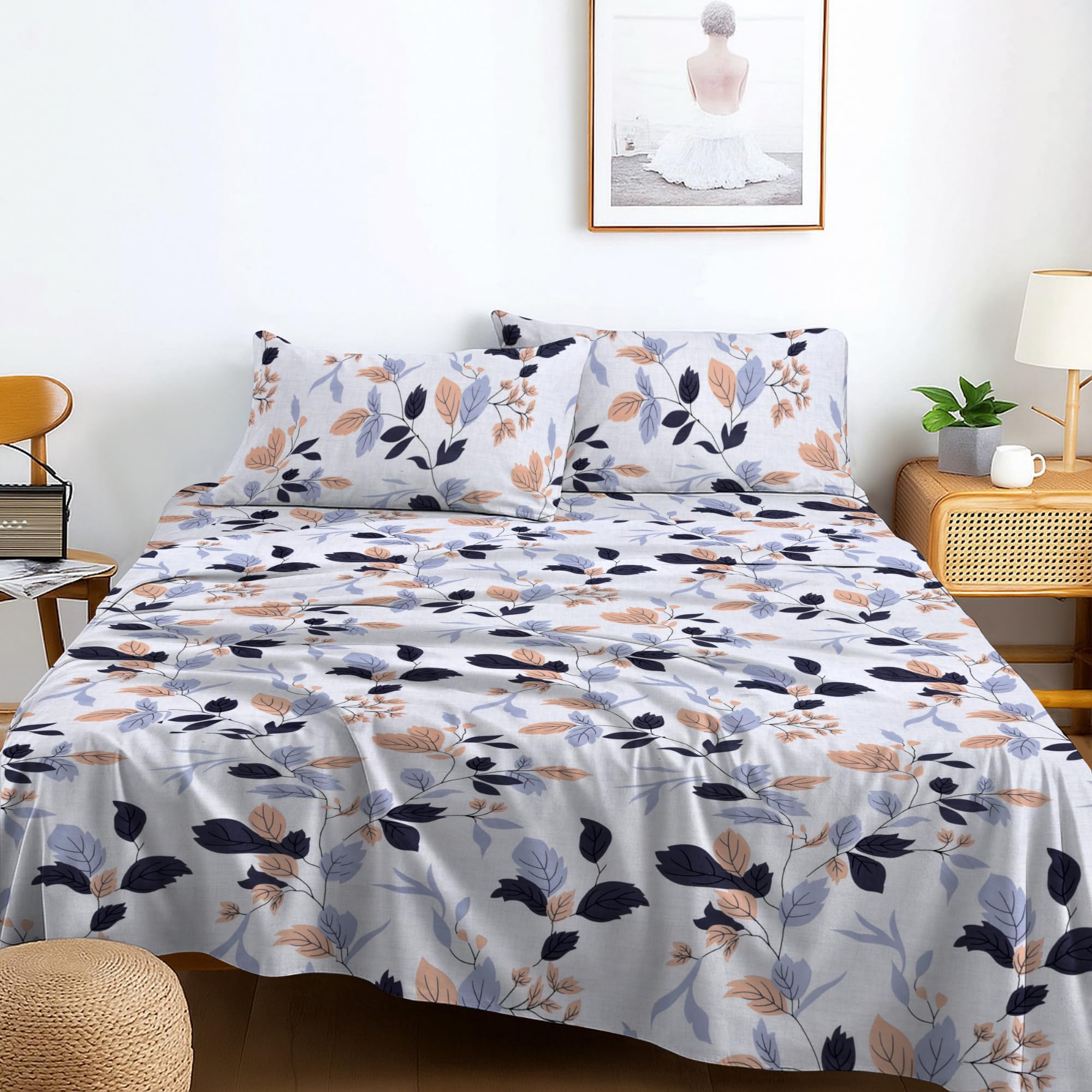 EverSoft Bedding Small Double 2-Piece Luxury Bed Sheet Set Soft, Comfortable & Breathable Bedding with Flat Sheet & 1 Pillowcases Hotel Quality, Durable, Elegant Design — image 1