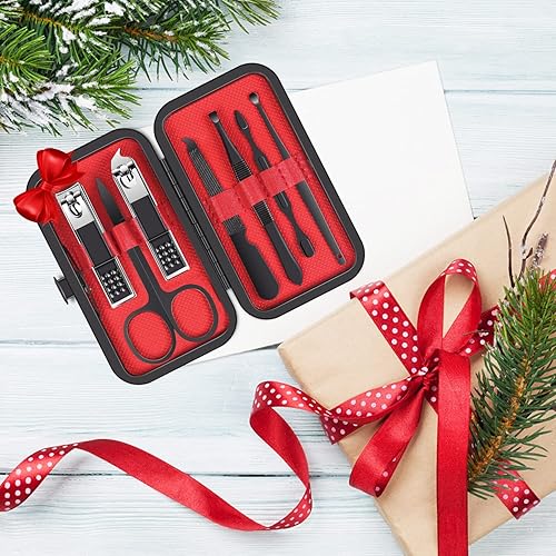 Miniatura 7 de Juego de cortaúñas de manicura y pedicura, cortadores de uñas de acero inoxidable para hombres y mujeres, herramientas de cuidado de uñas con