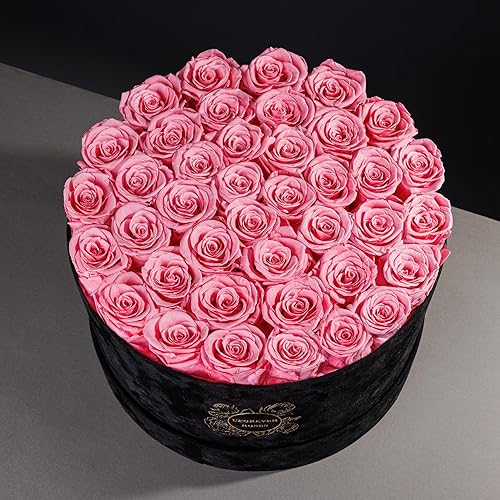 Miniatura 3 de Rosas preservadas de lujo en caja de gamuza, regalos de rosas florales para mujeres, flores para el día de San Valentín, rosas para el día de la