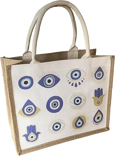 VidiGi Bolso de yute estampado