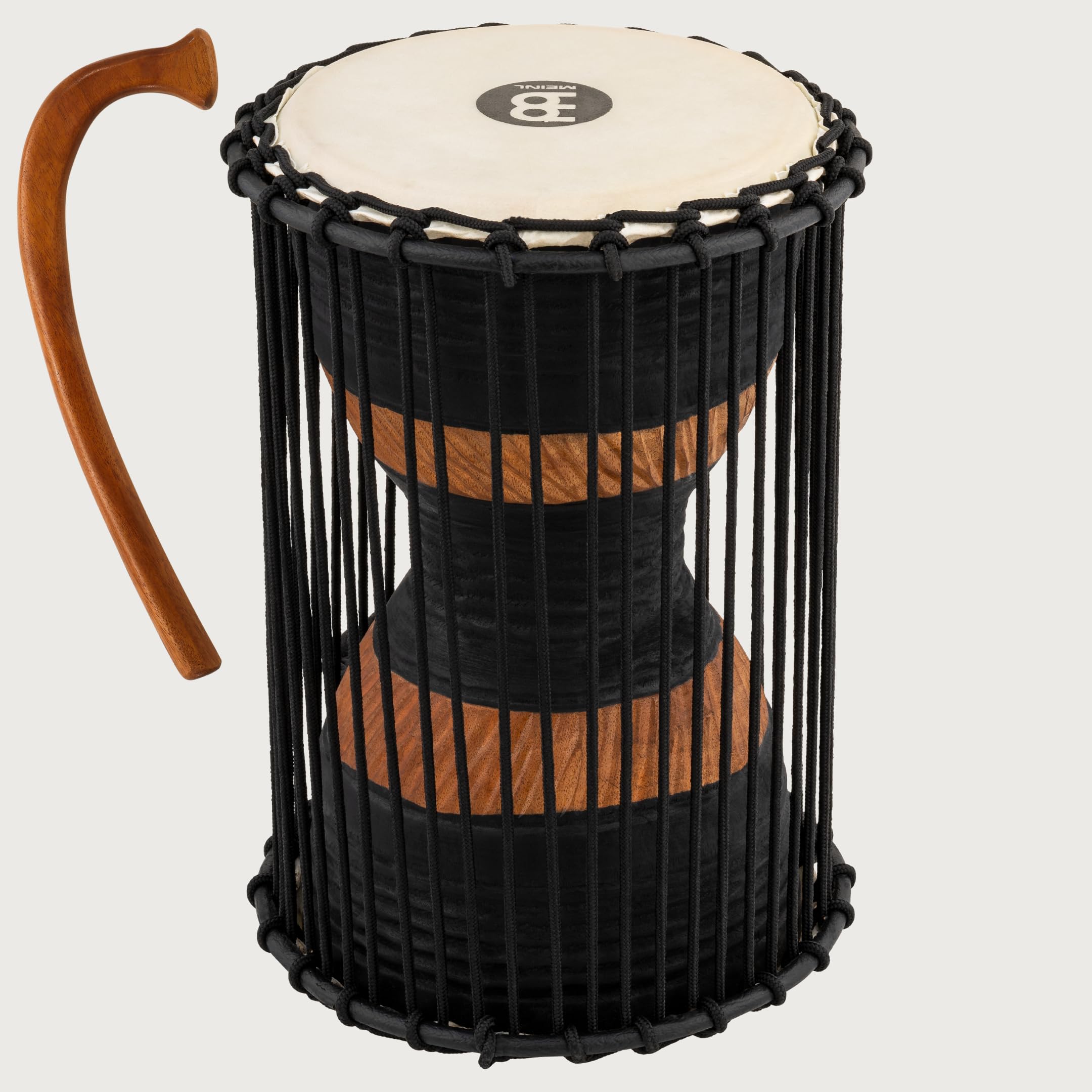 Meinl Percussion African Talking Drum with Mahogany Wood Shell and Wooden Beater-NOT Made in China-Medium Size Goat Skin Heads, 2-Year Warranty, (ATD-M)
