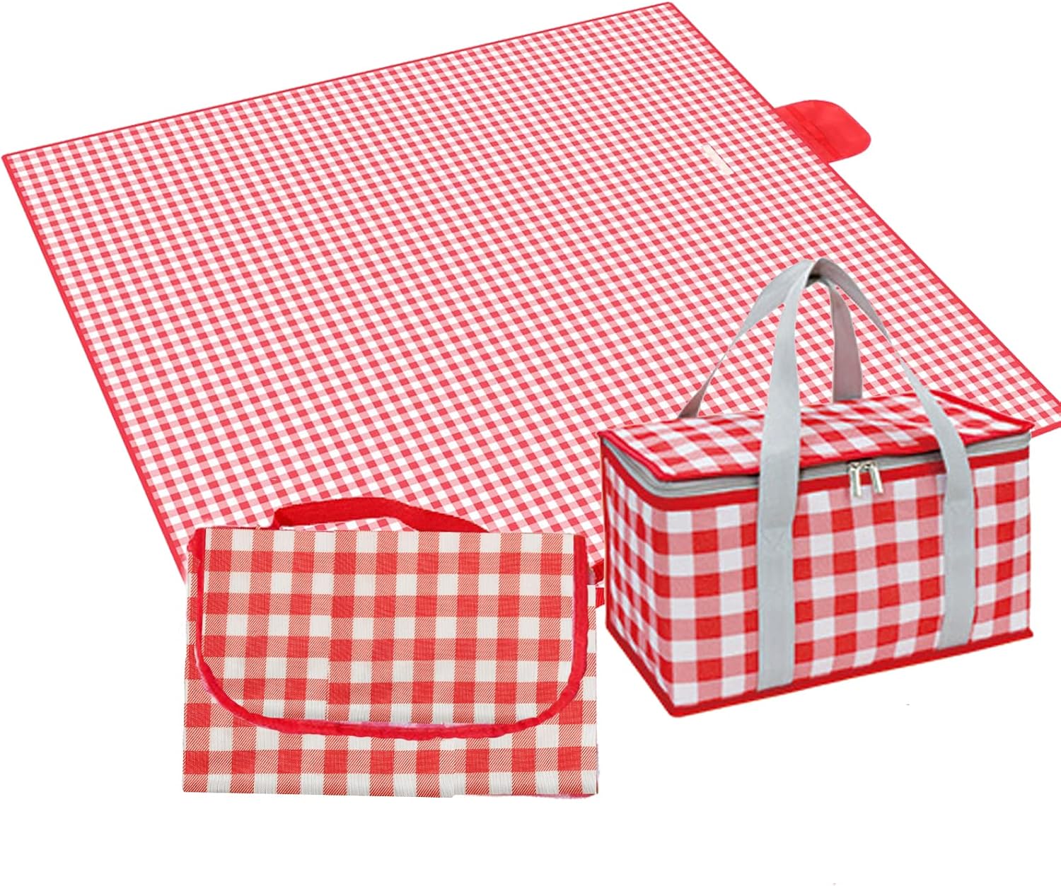 Picnic Set, 200x200CM Foldable Outdoor Blanket and Picnic bag, Picnic