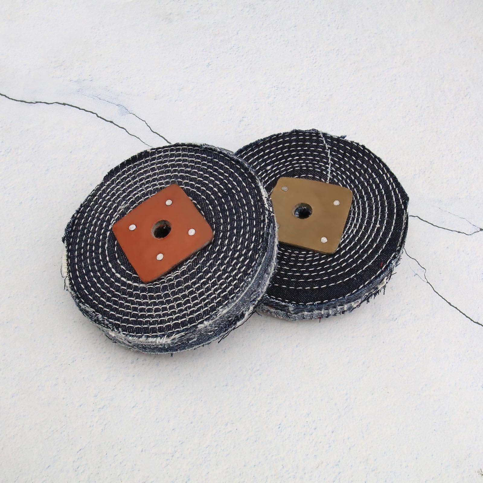 Lot de 2 Roues de Polissage Disque Outil de Polissage en Acier Inoxydable pour Bijoux en Métal 15,2 x 2,5 cm