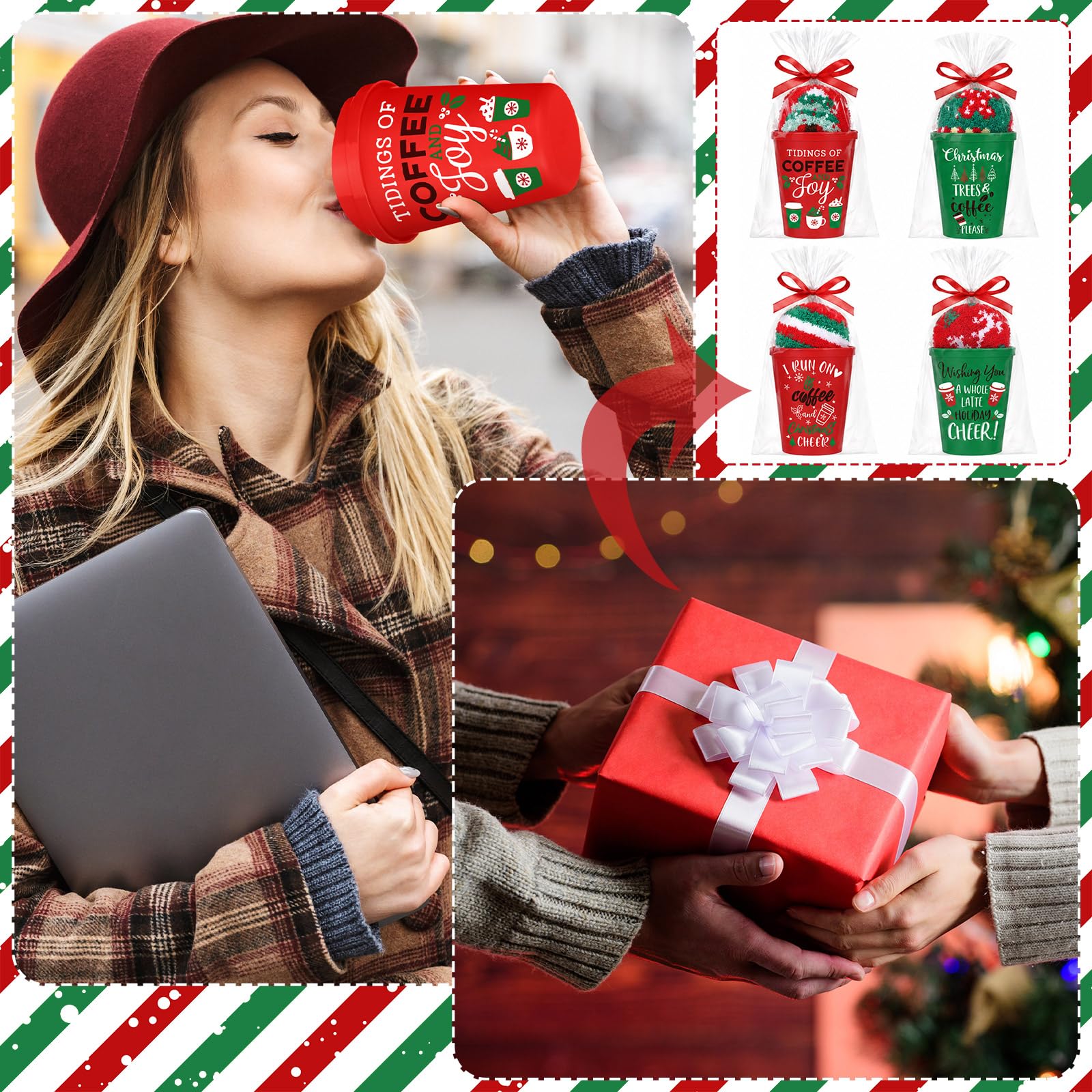Yungyan 24 Sets klassische Weihnachtsgeschenke für Wichteln und Kollegen