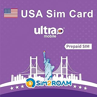 USA Ultra T-Mobile SIM Card | 2GB at 5G/4G High Speed Data | Unlimited Domestic US Calls & Texts | International Calls & Texts | 28 Day plan | Refillable! (2GB Data)