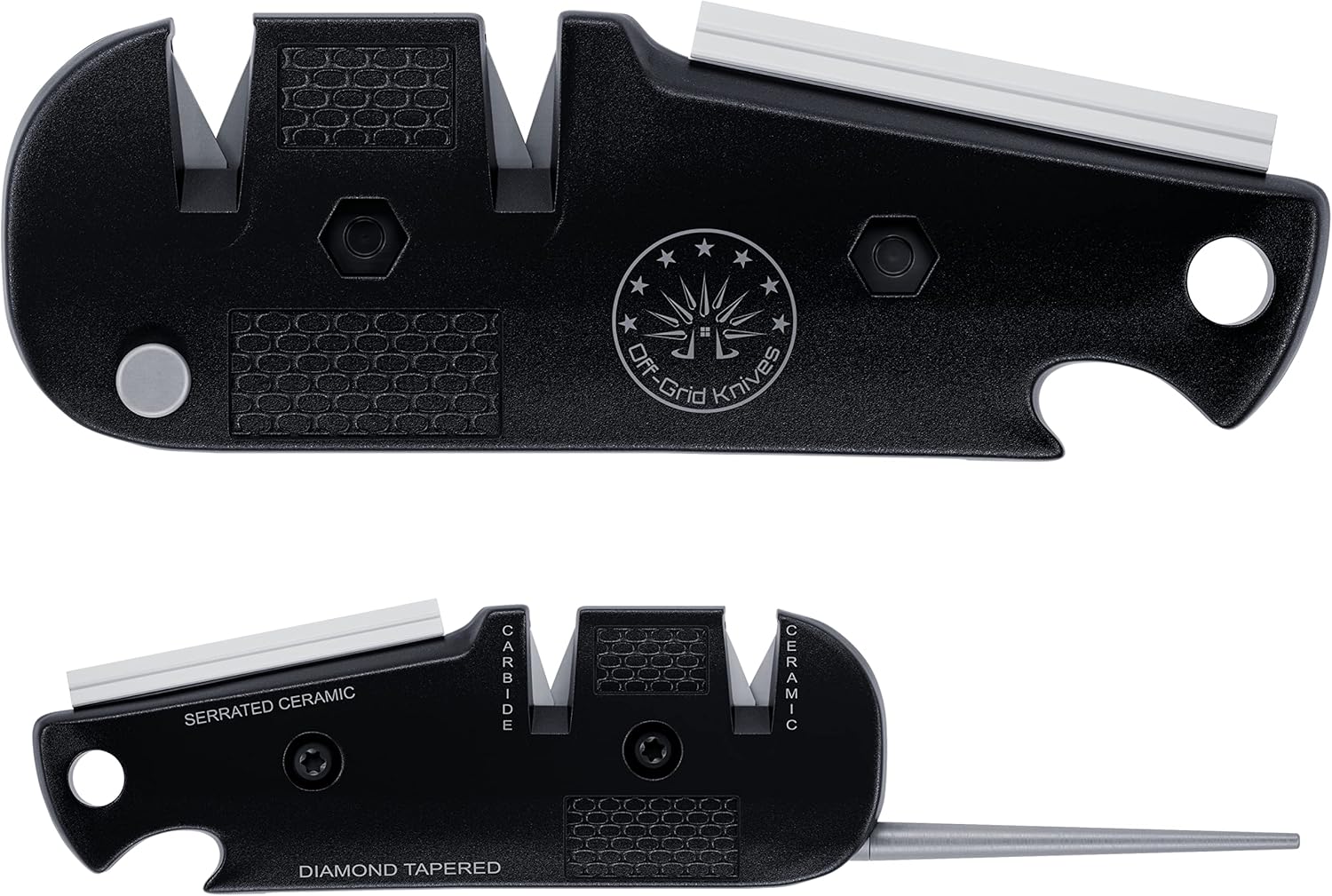 OffGrid Knives EDC Knife Sharpener, Compact 5In1 Sharpening Tool for Hunting