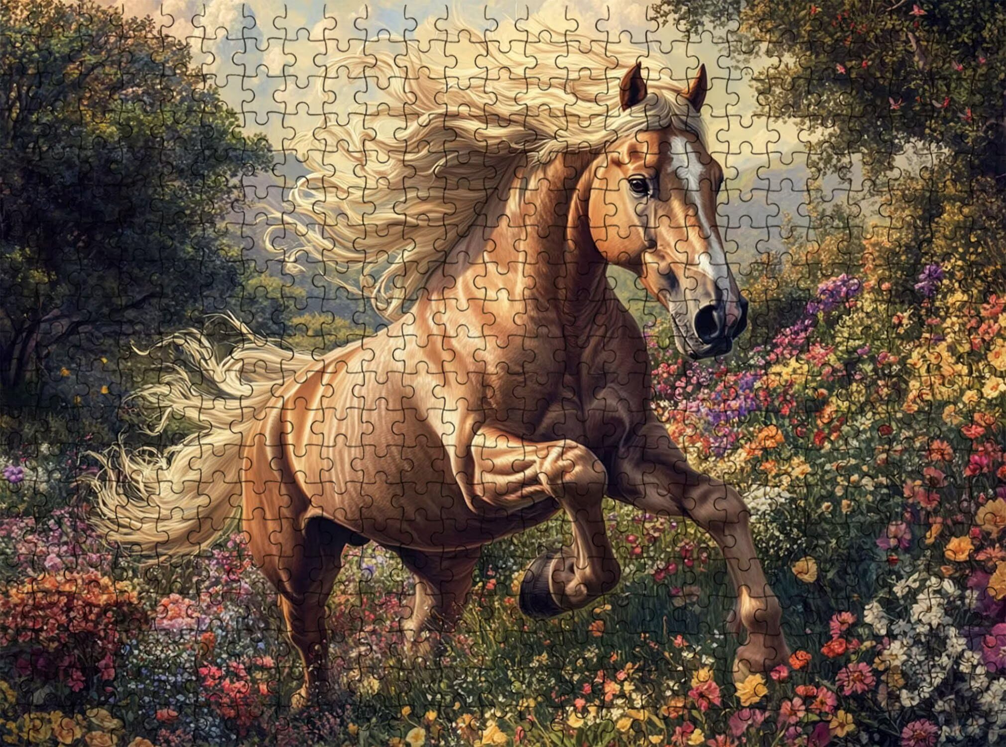 Puzzle 5000 Pezzi Classici, Puzzle cavallo rurale-2 156 x 105 cm, Gioco Educativo e Antistress in Legno con Poster Incluso, Ttività DIY per Famiglia, Regalo per Appassionati, Decor Parete Casa, f0-663