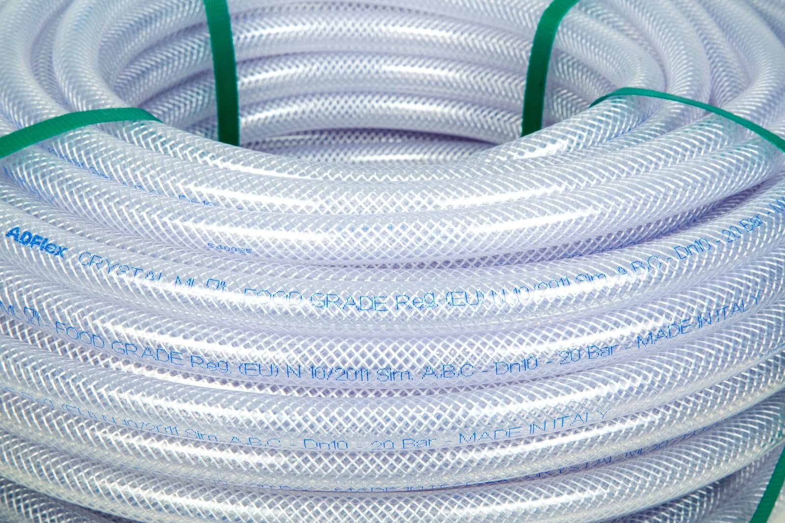 Tubo in PVC trasparente Crystal Retex ML 10x16 m 50 Rinforzato, Ultra Resistenza, Qualità Alimentare, passaggio aria, aria compressa, passaggio liquidi, acqua potabile, irrigazione