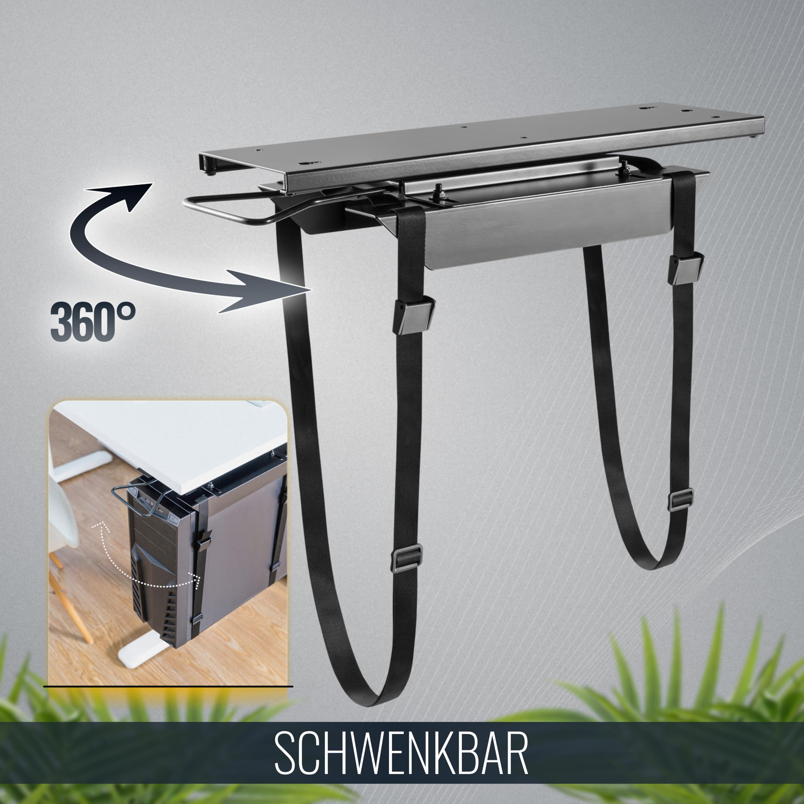 Supporto Per PC Sotto Scrivania RICOO TRH-11 - Montaggio Universale Per Torre CPU, Regolabile E Robust - Foto 4