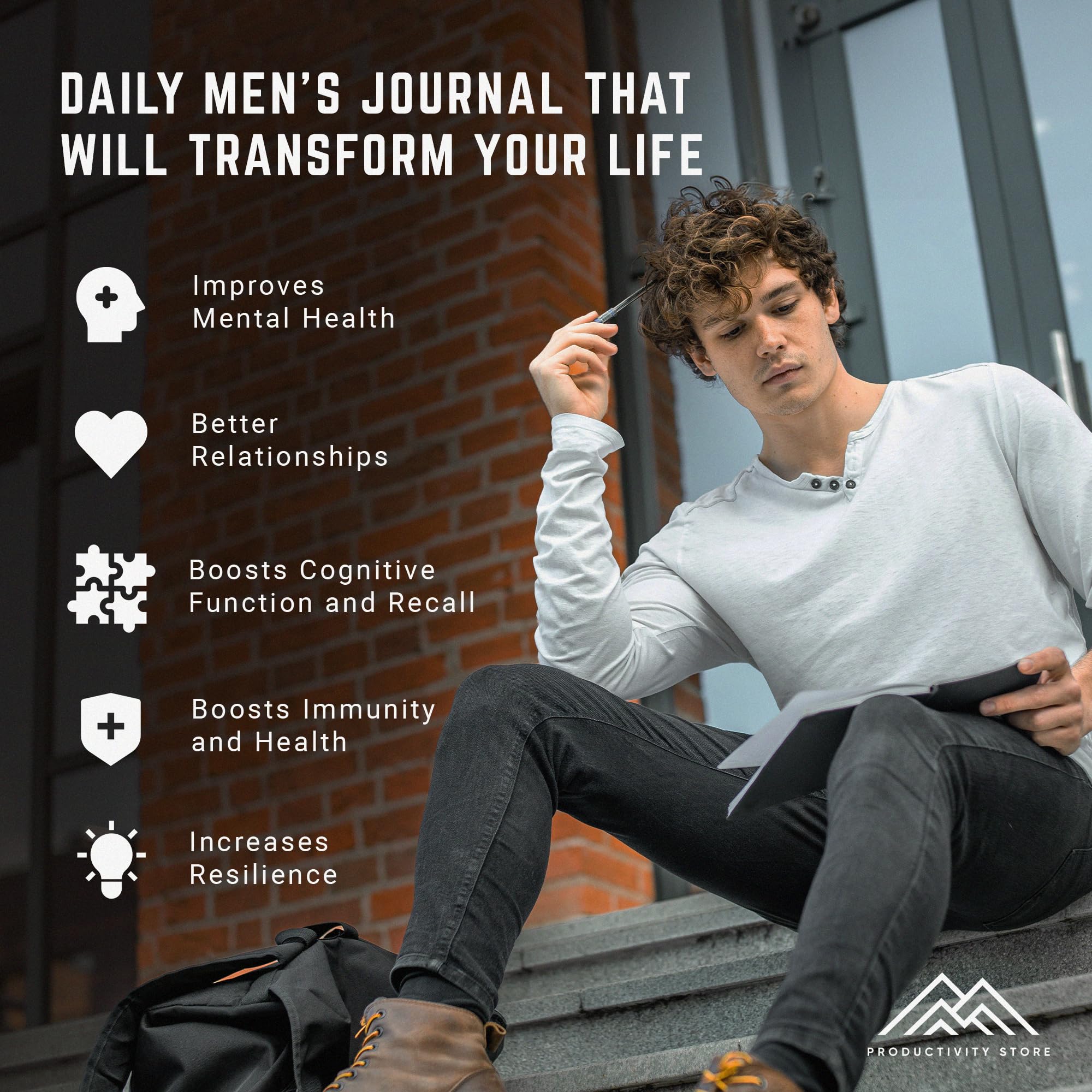 Better Man Jounral - Diario de gratitud - Diario de 5 minutos - Diario de manifestación de reflexión para diario de atención plena y cuidado personal - Diario de objetivos/gratitud guiada para hombres