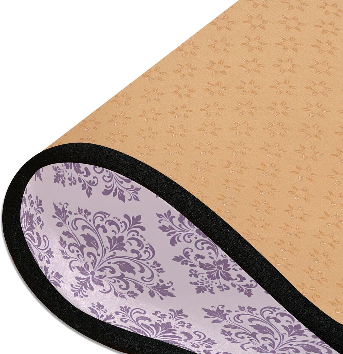 MNSRUU Long Runner Rug for Hallway Purple Morden Floral Area Rug Indoor Runner Mat Entry Carpet for Corridor Kitchen Floor 2x6 FT