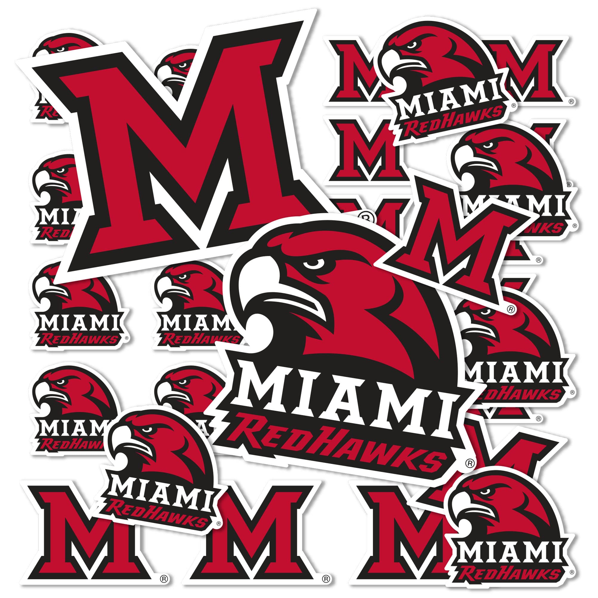 Desert Cactus Miami University (OH) Sticker Redhawks Sticker Vinyl Decals Laptop Water Bottle Car Scrapbook Sheet T1 (Type 1-1)