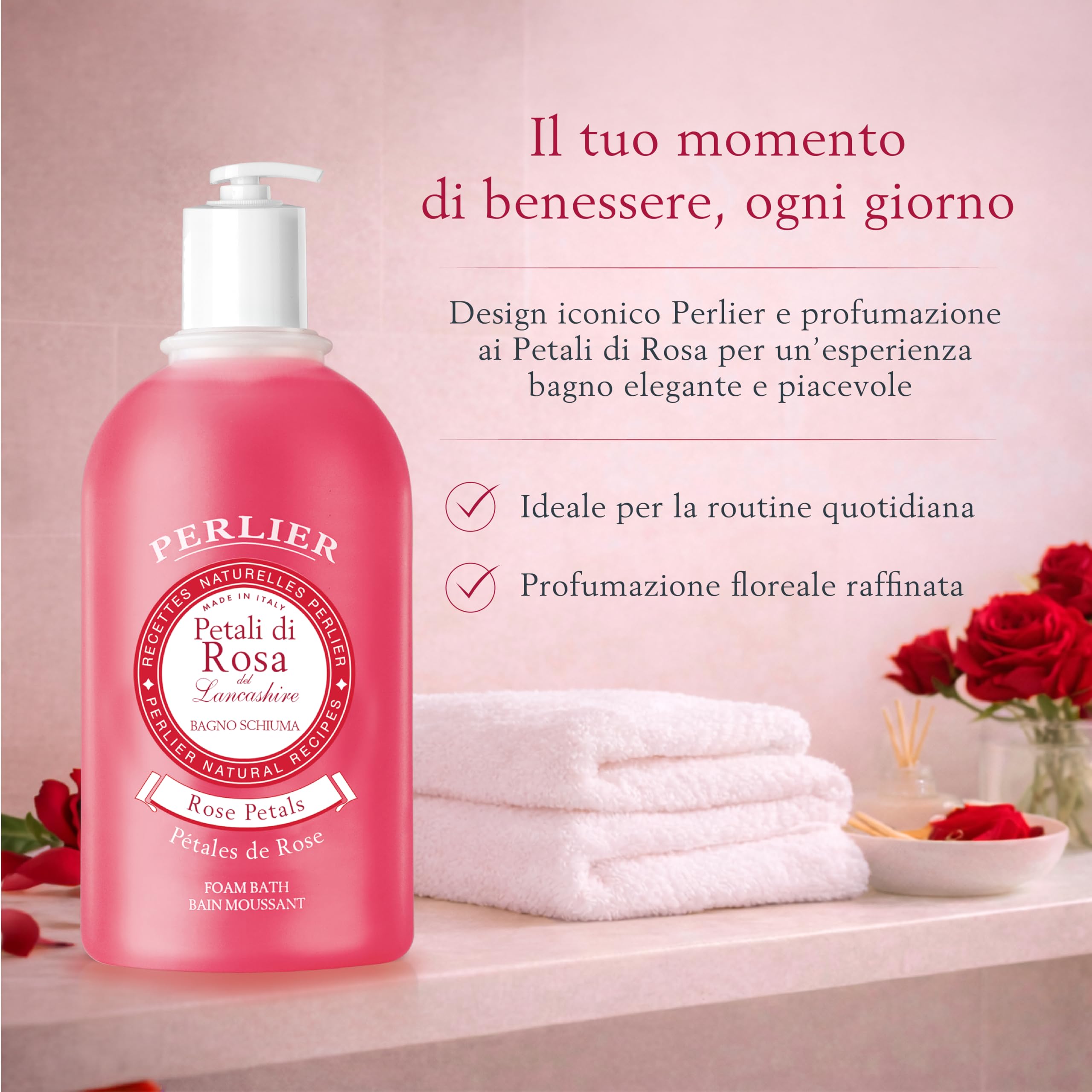 Perlier Bagno Schiuma 3 L con Dosatore – Detergente Corpo Delicato, Pelle Morbida e Vellutata, Maxi Formato