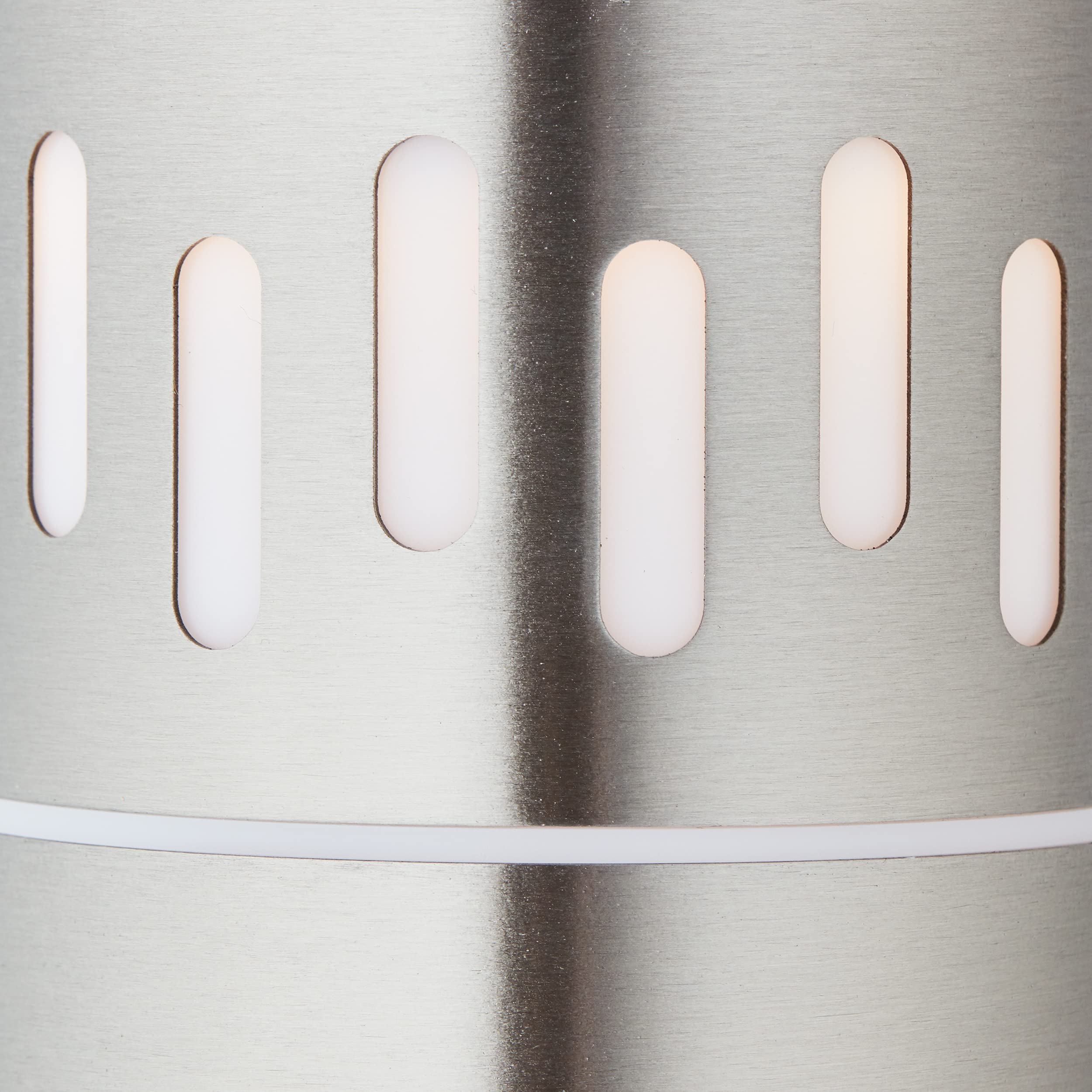 Brilliant Odporna na zachlapanie lampa LED do użytku na zewnątrz z regulowanym czujnikiem ruchu z przełącznikiem zmierzchowym do oświetlenia dekoracyjnego LED z metalu/tworzywa sztucznego, ze stali