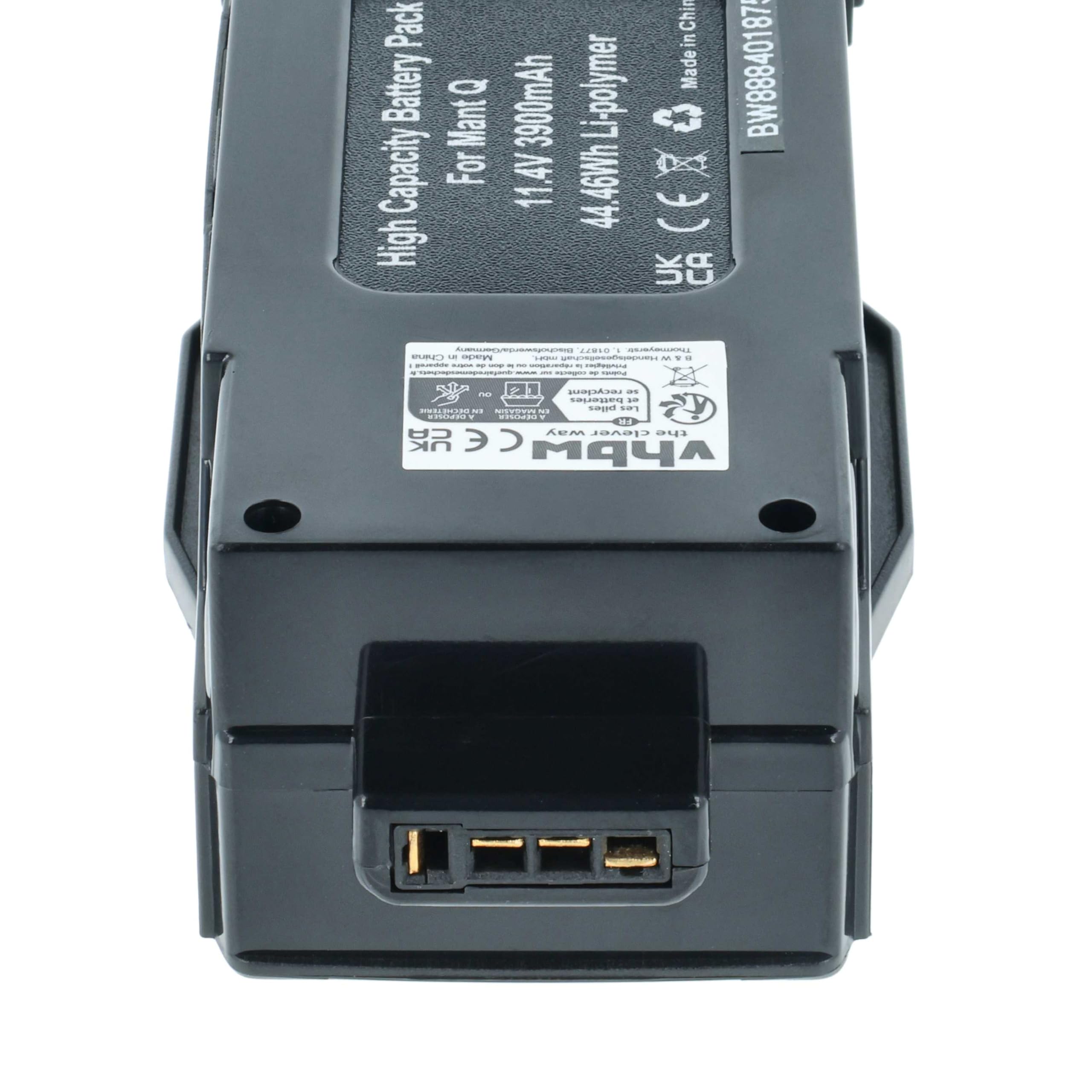 vhbw batteria compatibile con Yuneec Mantis G, Q drone quadricottero multicottero (3900mAh, 11,4V, Li-Poly)