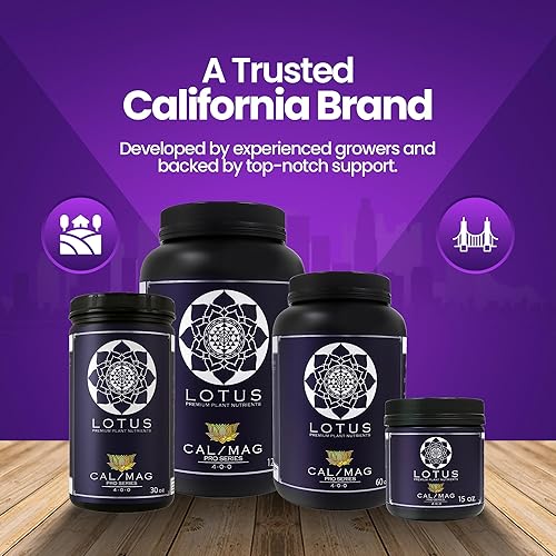Miniatura 7 de Lotus Nutrients Cal-Mag Pro Series - Nutrientes vegetales en polvo de alta calidad naturales con calcio y magnesio para fibra de coco hidropónica y