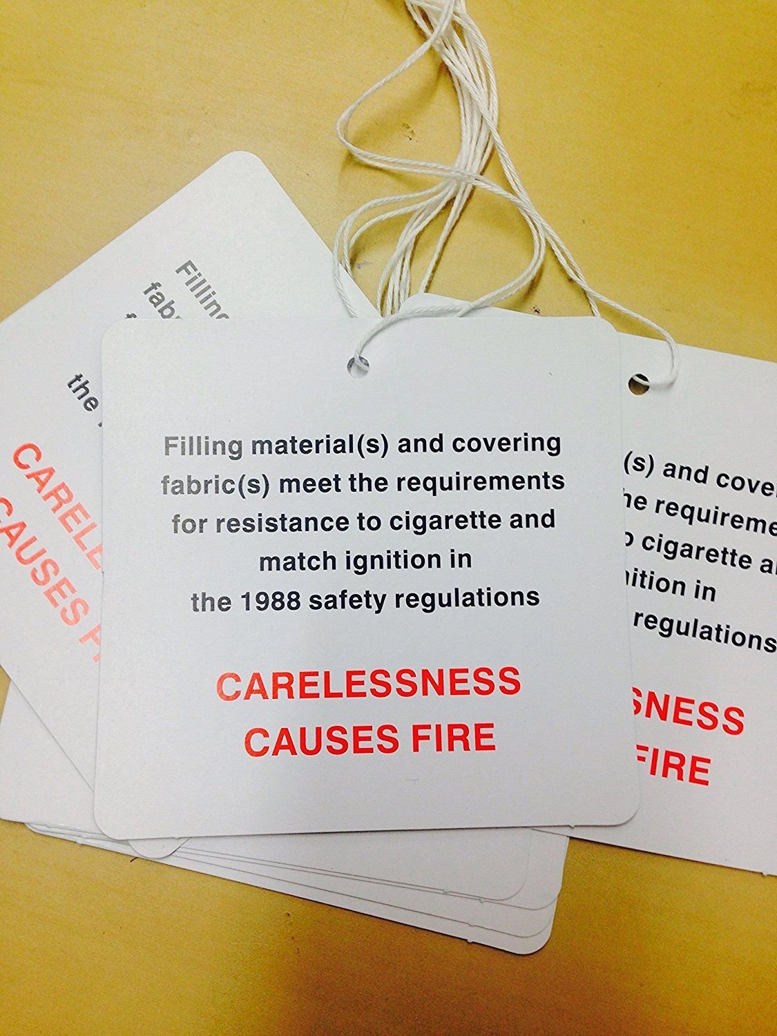 Fire Tags 20 Pack Fire Labels For Furniture,Furniture String Hanging ...
