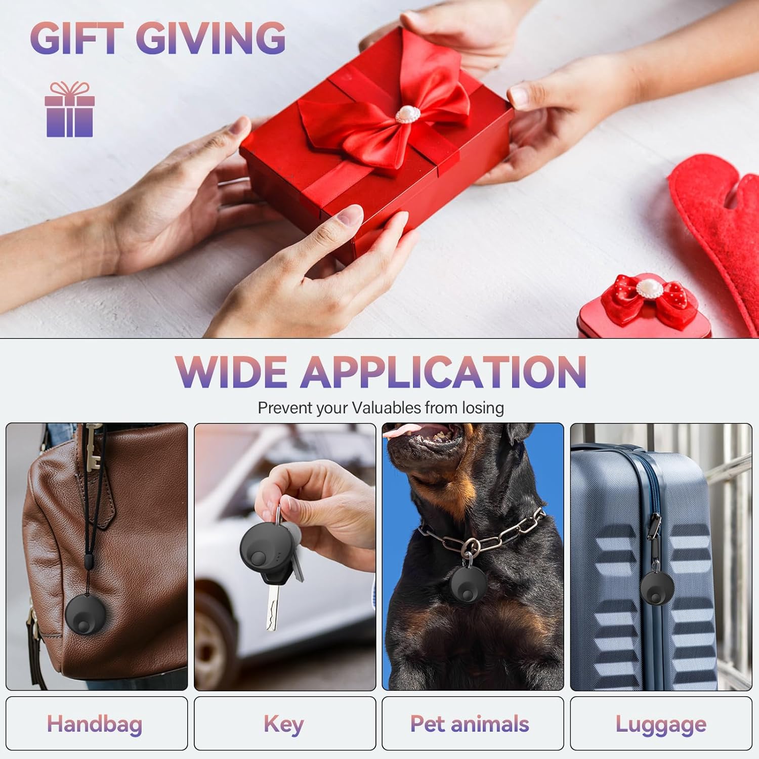 Smart Tracker Tag, GPS Item Finder Compatible with Apple Find My, IP67 Waterproof Track Locator for Keys, Wallets, Luggage, iOS Only (4 Pack) - Image 7