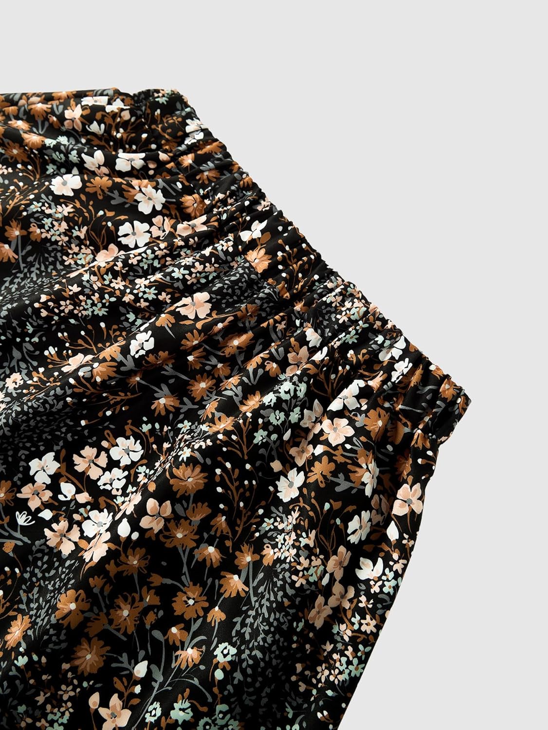 Women's Boho Floral Maxi Skirt High Waisted A Line Flowy Skirts Beach Vacation Clothes