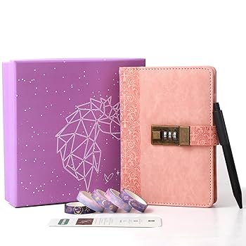 Amazon.com : CAGIE Diary with Lock for Women, Vintage