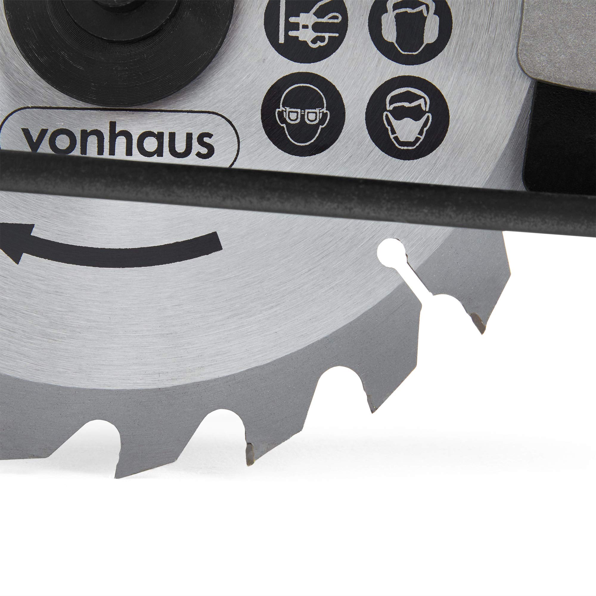 VonHaus Circular Saw MultiPurpose Power Saw 1500W, Bevel Cuts with