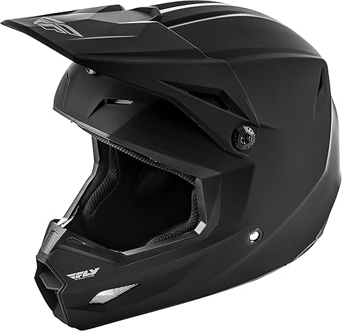 Fly Racing - Casco Kinetic de borde recto negro mate talla M