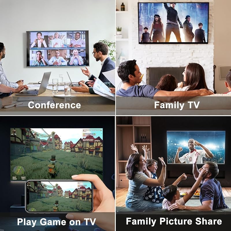 Baishidun Lightning to HDMI Adapter iPhone/iPad Készülékekhez - 1080P Digitális AV Konverter TV/Projektor/Monitor Csatlakoztatásához, iOS Ko