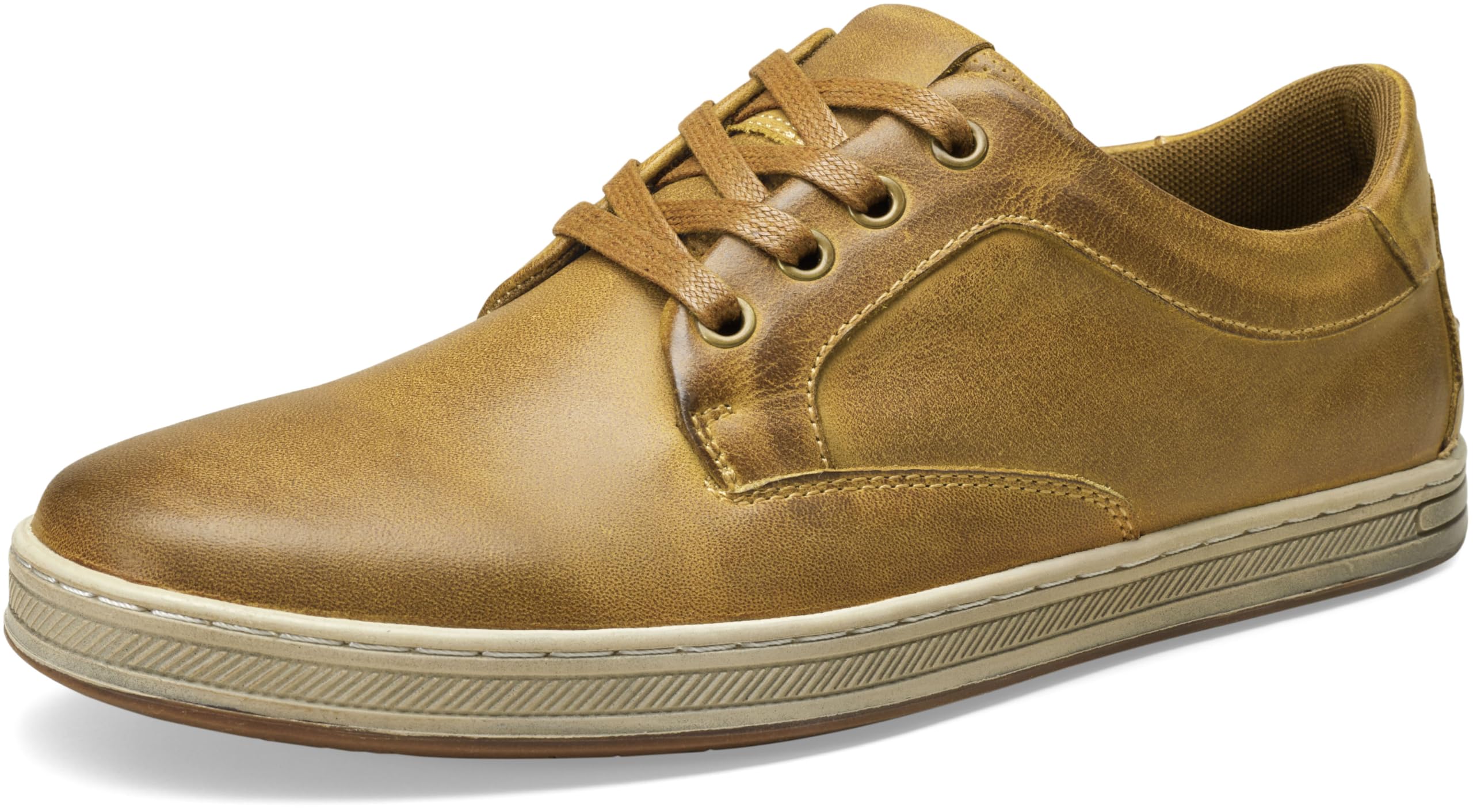 Jousen Men's Fashion Sneakers Leather Retro Casual Shoes for Men Breathable Dress Mens Sneakers