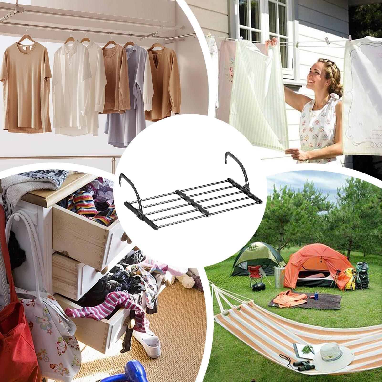 Mensola pieghevole da comodino, supporto retrattile per balcone, camera da letto, università, studenti, ideale per pannolini, libri, borse, asciugamani, oggetti essenziali