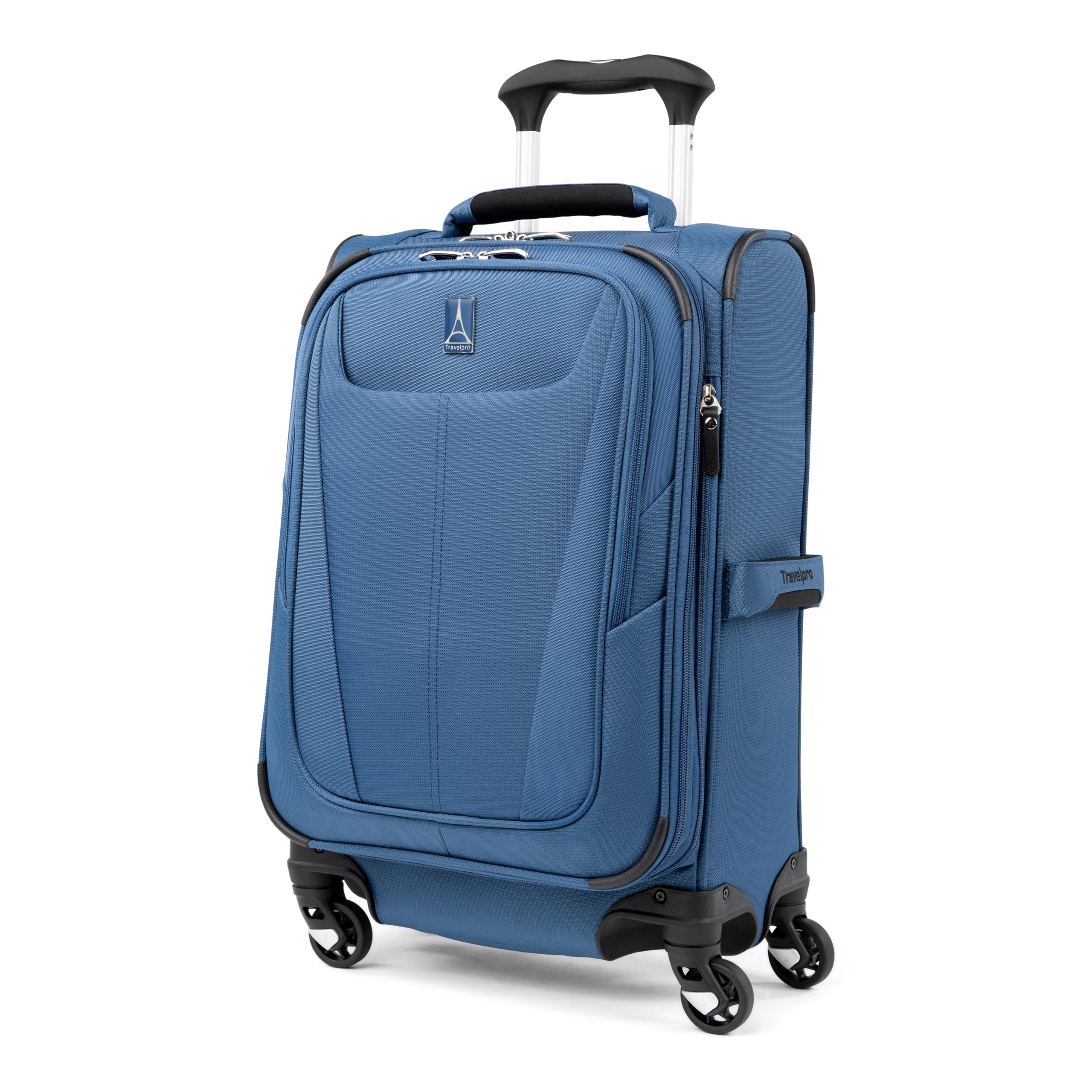 Maxlite 5 Softside Expandable Luggage with 4 Spinner Wheels, Lightweight Suitcase, Men and Women, Ensign Blue, Compact Carry-on 20-Inch
