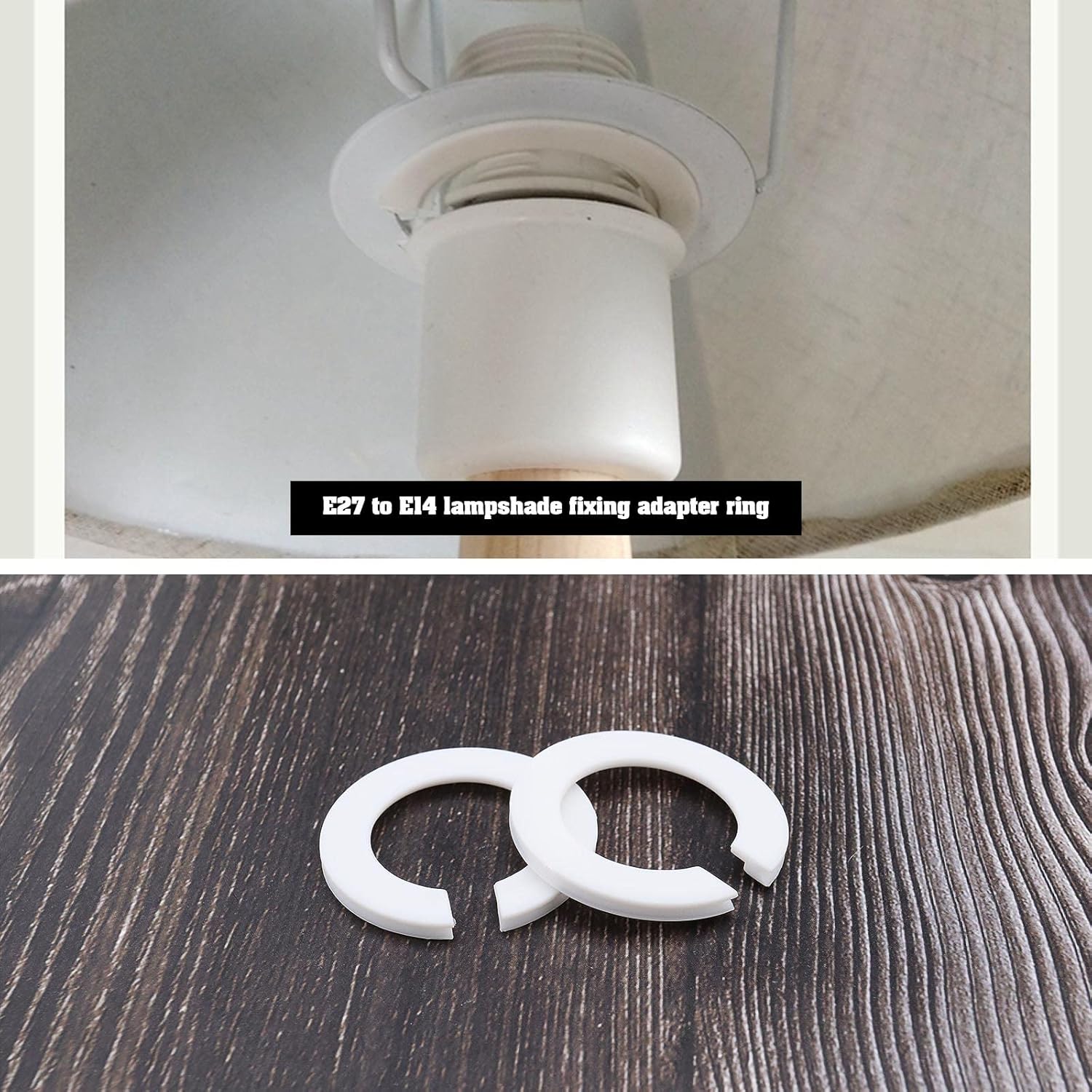 30Pcs Lamp Shade Ring Adapter E27 to E14 Plastic Lamp Shade Ring