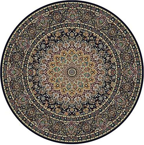 Alfombra redonda retro para sala de estar, dormitorio o cocina, varios colores  31.5 in, 39.4 in, 47.2 in, 63.0 in, 78.7 in, antideslizante,