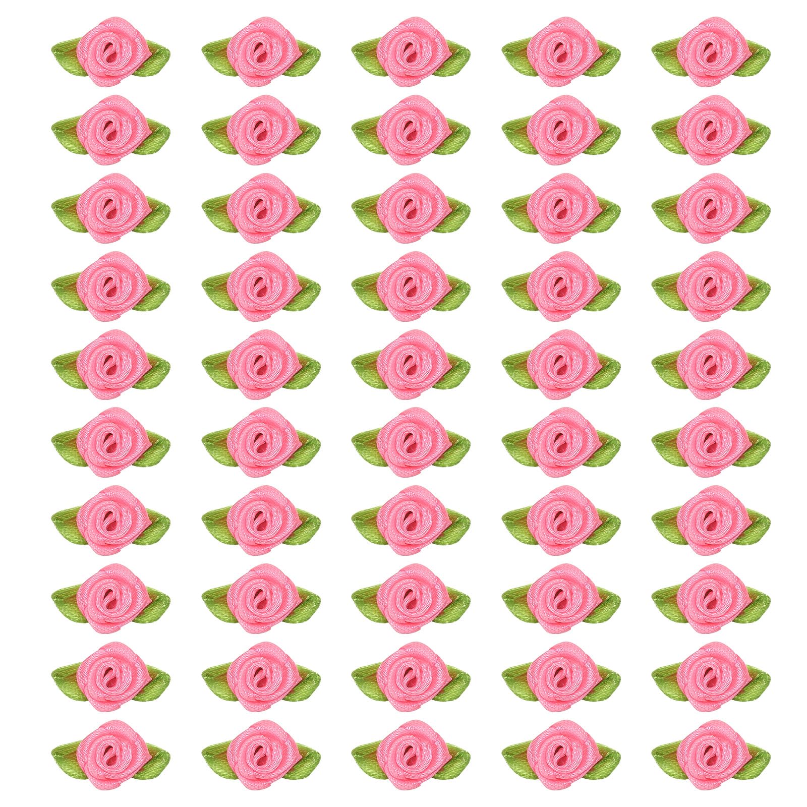 PATIKIL 15mm Tiny Satin Ribbon Rose