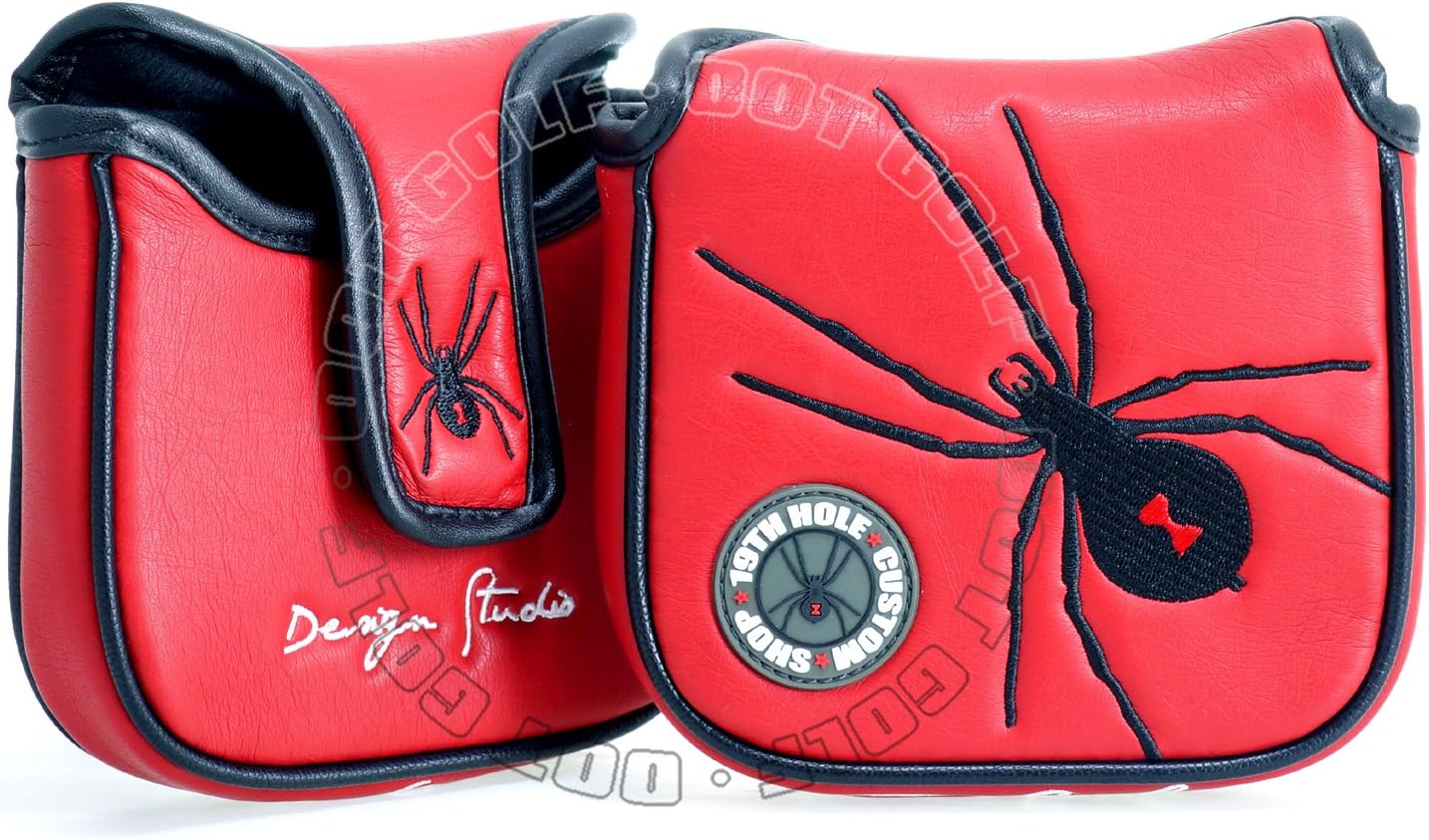 Spider Golf High-MOI Mallet Putter Headcover, Heel Shaft, Red, Head Cover