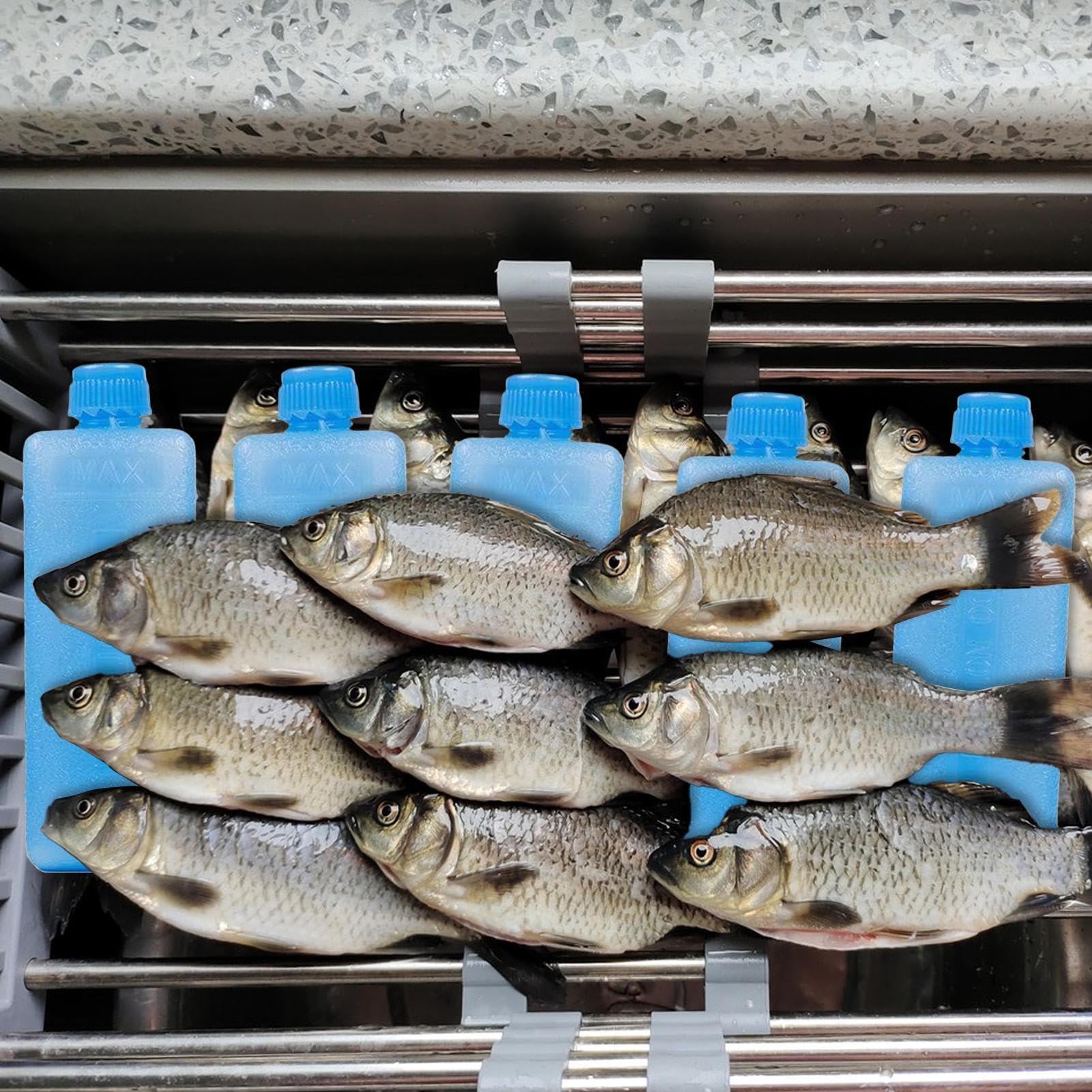 8 pezzi Ghiaccioli Per Raffrescatore, 110ml Mattonelle Ghiaccio Riutilizzabili, ventilatore aria condizionata scatola di cristallos ghiaccio, Pacchetti Refrigeranti per Uso Domestico e All'aperto
