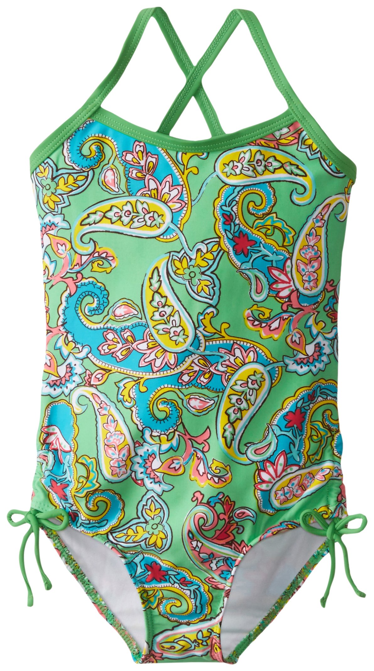 Kanu Surf Girls Layla Beach Sport Banded 1 Piece Swimsuit