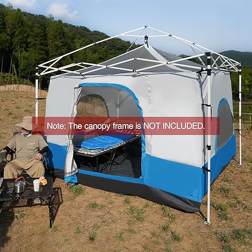 Miniatura 2 de REDCAMP Tienda de campaña para tienda de campaña desplegable, tienda interior que convierte el toldo de patas rectas de 10 x 10 pies o 10 x 20 pies