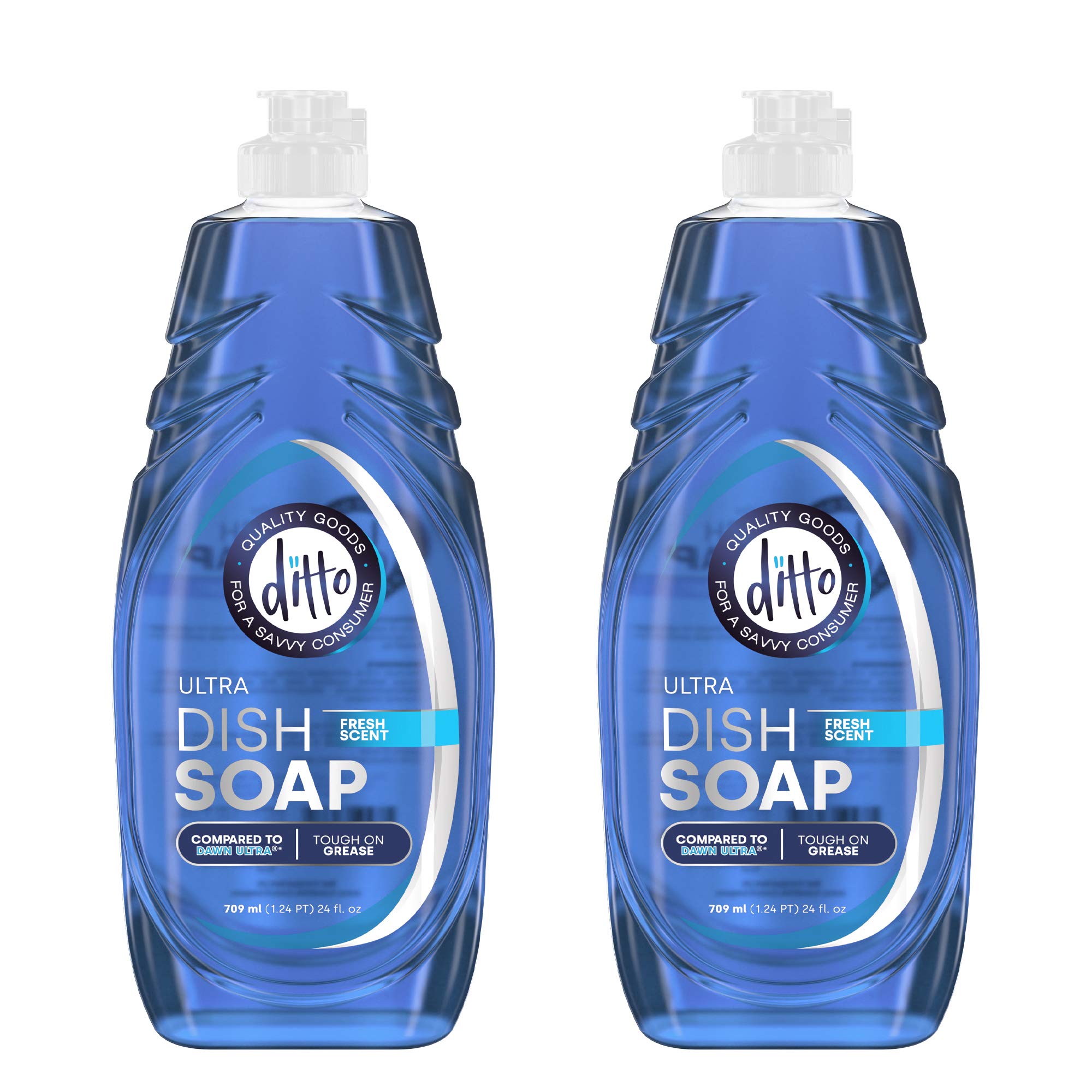 Ditto Ultra Dish Soap Ultra 48 fl Oz - 2 Pack - Extra Tough On Grease Stains