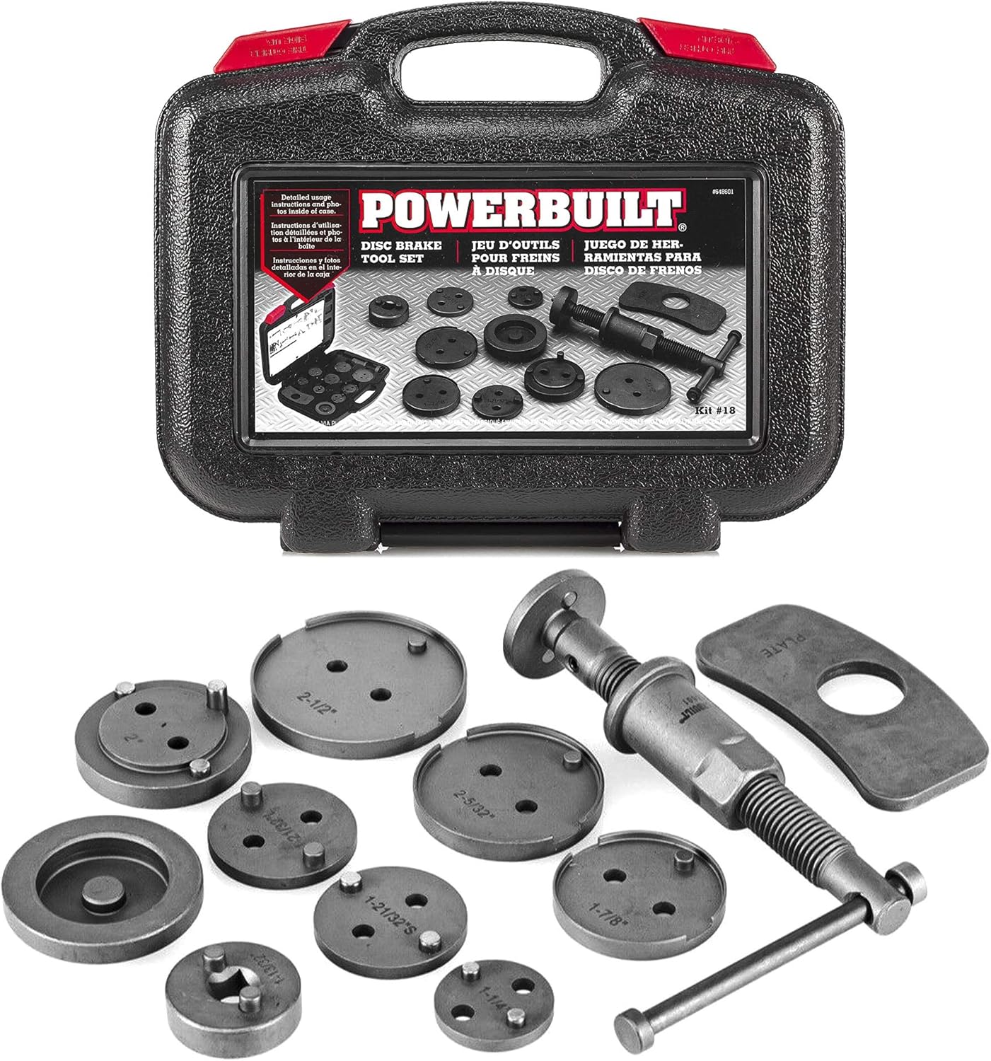 Powerbuilt Rear Disc Brake Adjust Tool Kit, Caliper Piston Adjustment, Vehicle