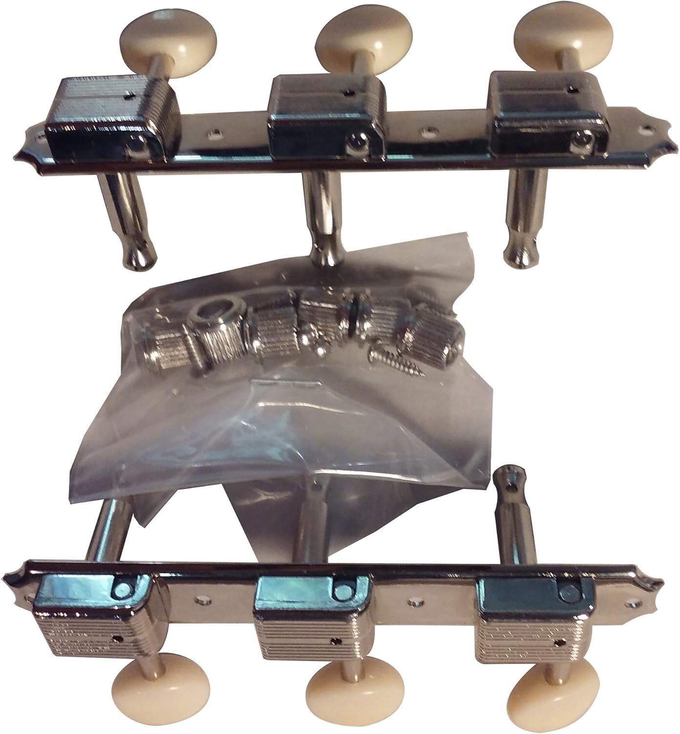Kluson No-Line"3-On-A-Plate" Guitar Tuning Pegs W/Cream Buttons Fit Gibson Epi
