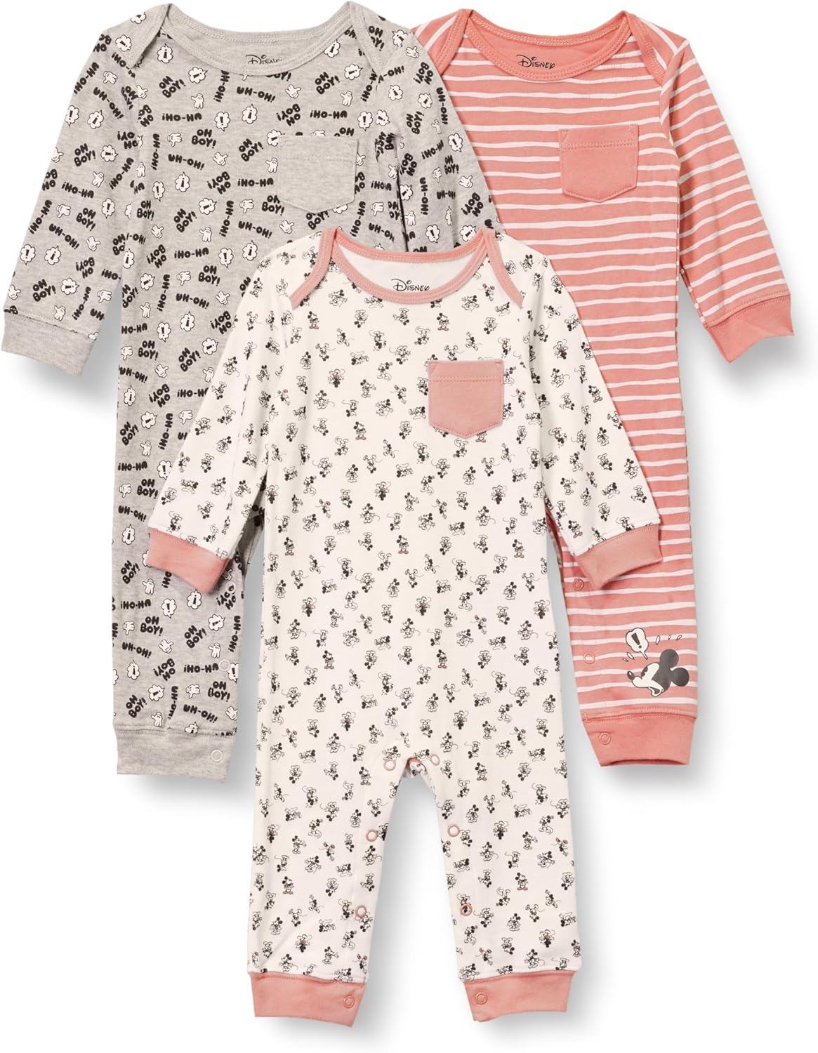 Amazon Essentials Disney | Star Wars | Princess Baby Girls’ Cotton Coveralls, Pack of 3 Amazon Essentials Disney | Star Wars | Princess Baby Girls’ Cotton Coveralls, Pack of 3