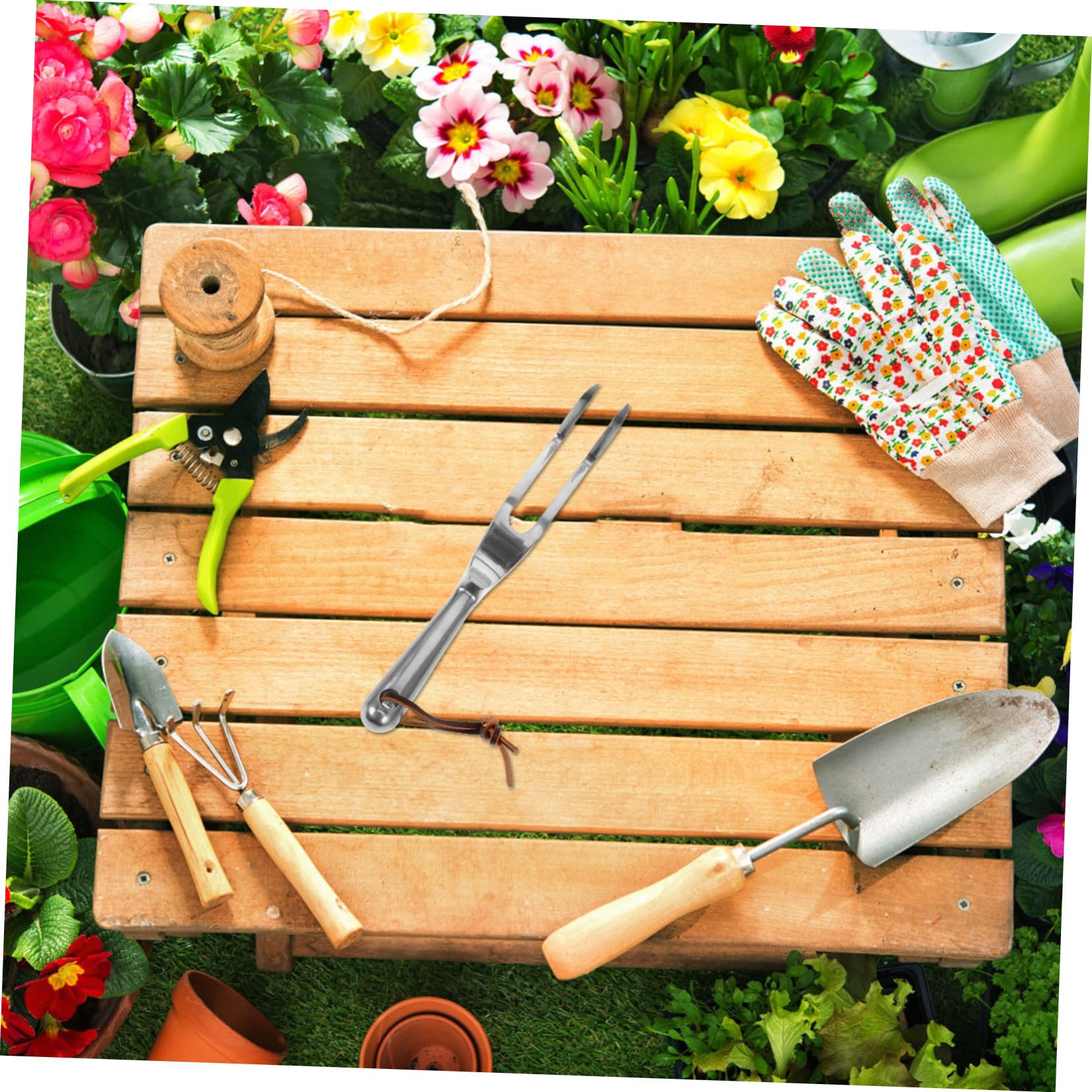 STOBOK 4 Stück Griff Rechen Mini Handrechen Gartenarbeit Landschaftsbau Picker handkultivator gartengerät kleine Rechen für Gartenbeete Pflanz Rechen Gartenrake Silver