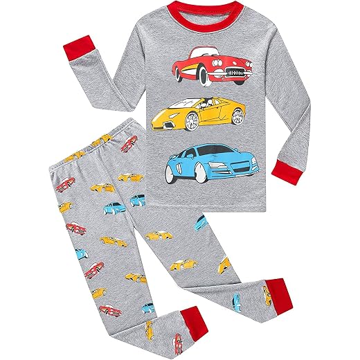 Little Boys Pajamas Toddler Boys Clothes Monster Truck Sleepwear Cotton 2 Pieces Pjs Kids Jammies Sets 2-7T