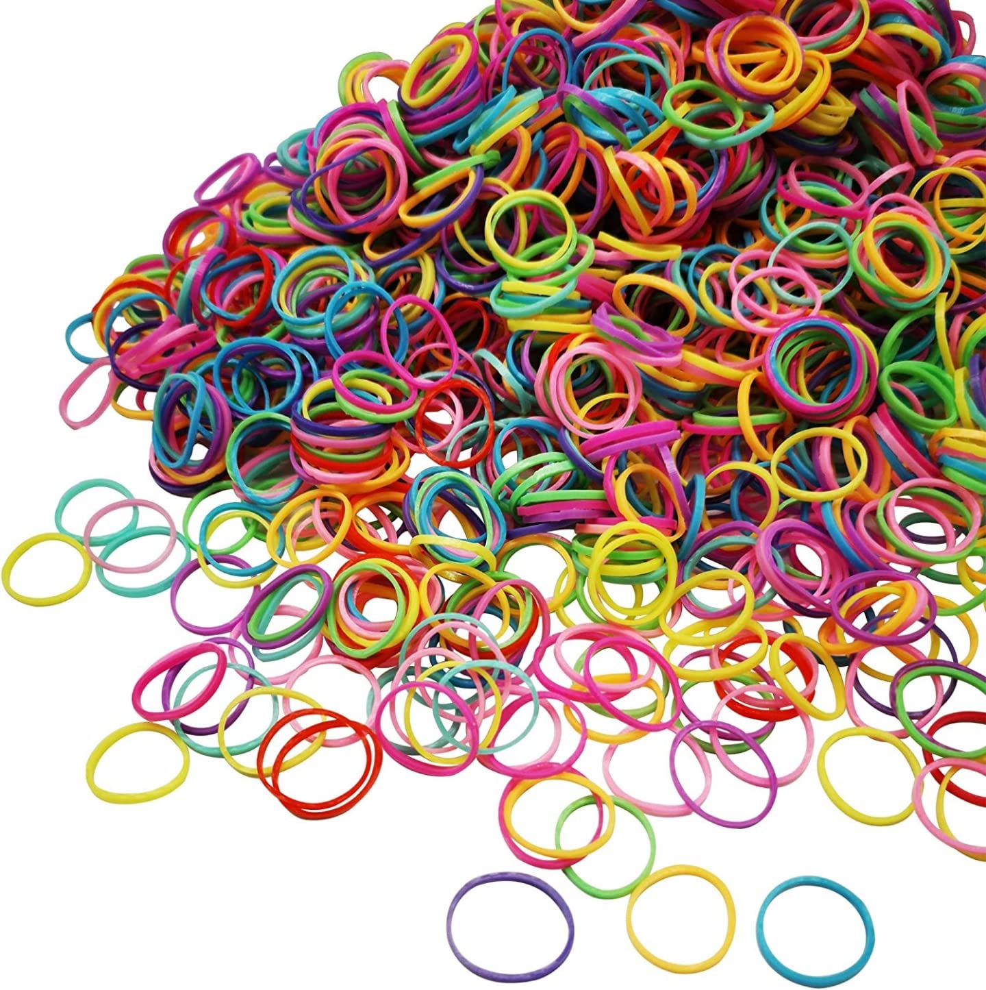 100Pcs Mini Rubber Bands Elastic Small Hair Ties for Toddler Women Girls Colorful Tiny Band Ponytails Holder for Wedding Hairstyle Accessory (Multicolor) (B0BZZRRGGF) Amazon Price History, Amazon Price Tracker